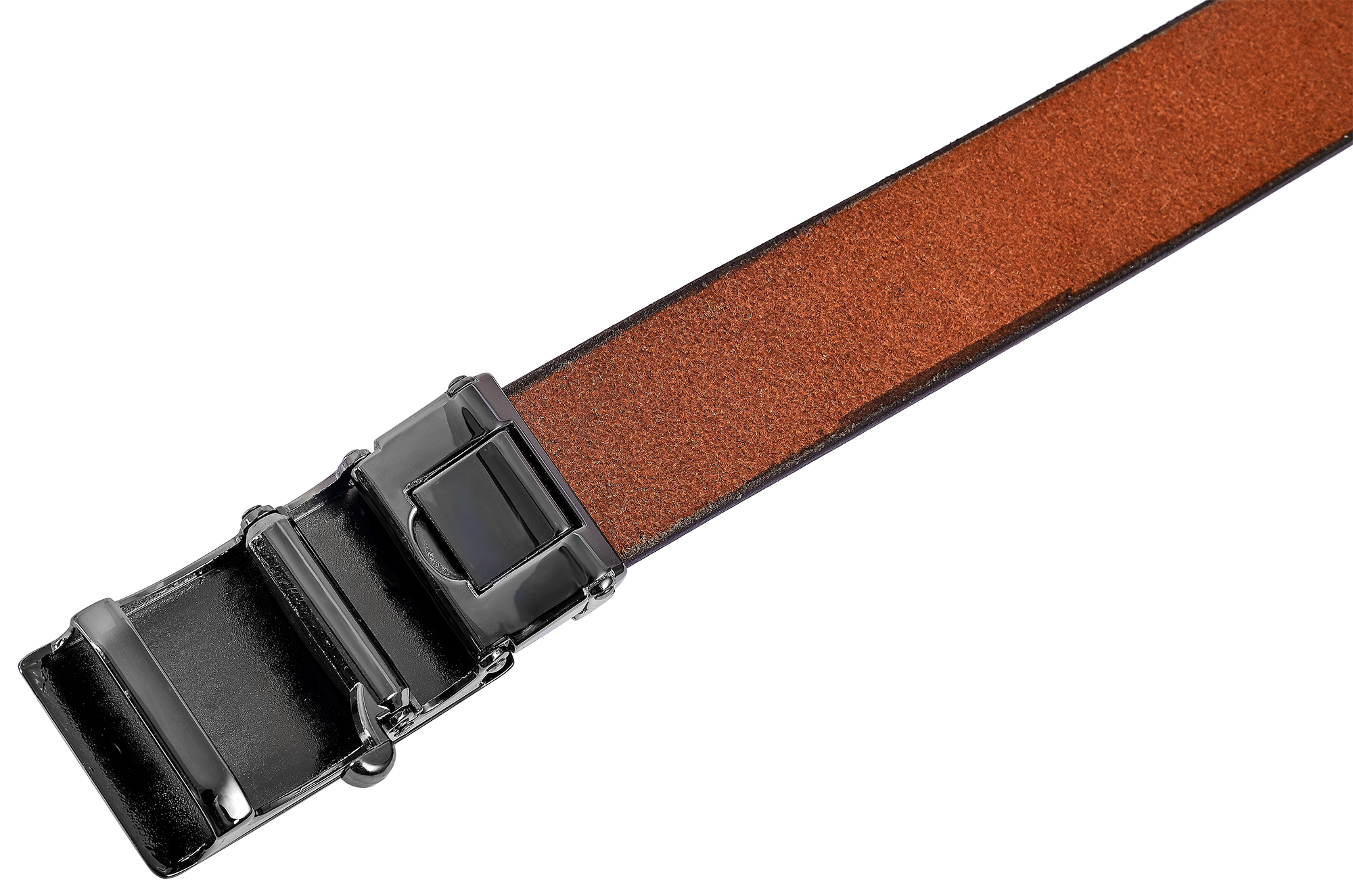 Leonardo Verrelli Echtleder Automatik-Gürtel, max. 120 cm/ 35 mm, braun (tan) - kürzbar
