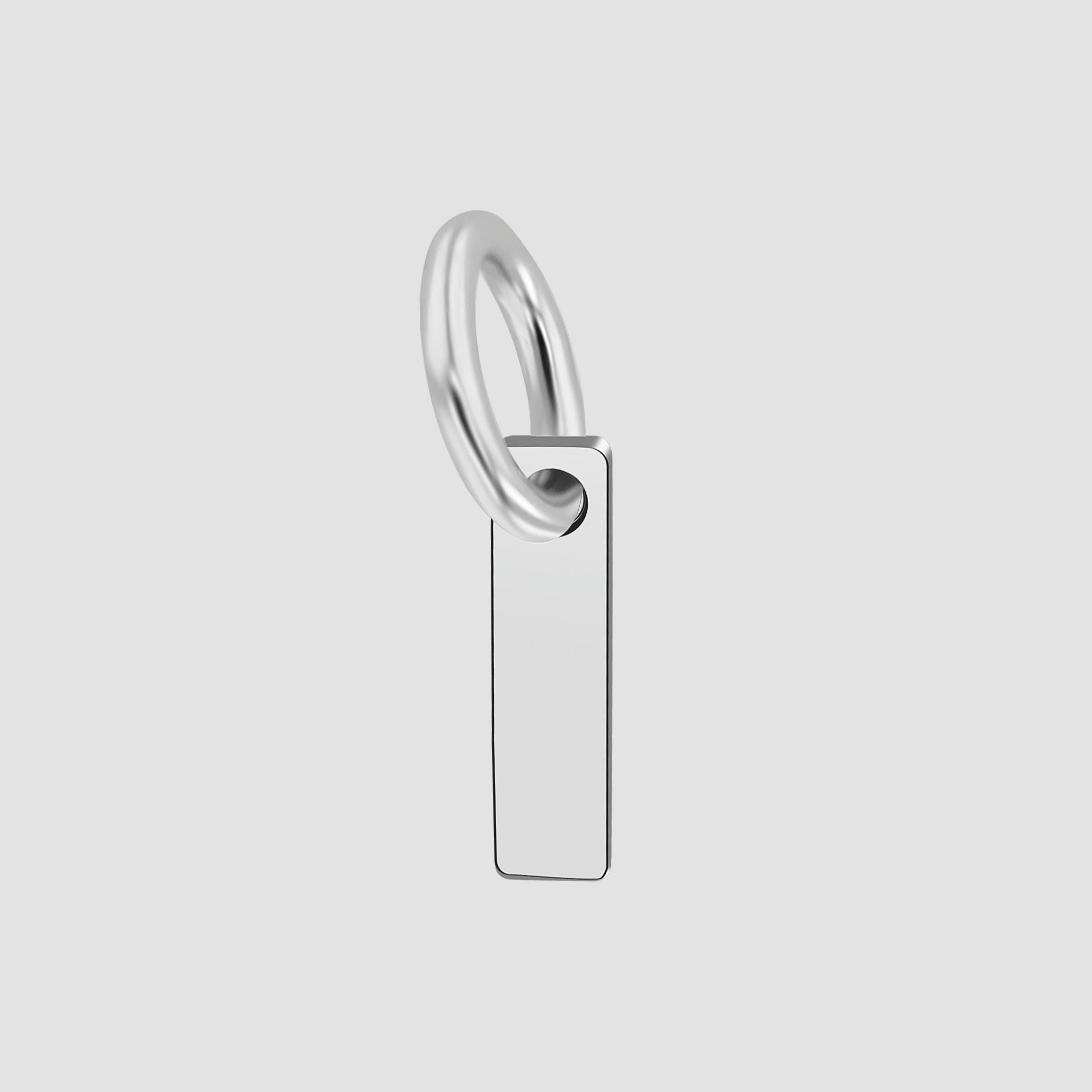 "Feinsil" 925/- Echt Silber Anhänger I, Buchstaben/ Initialien, rhodiniert