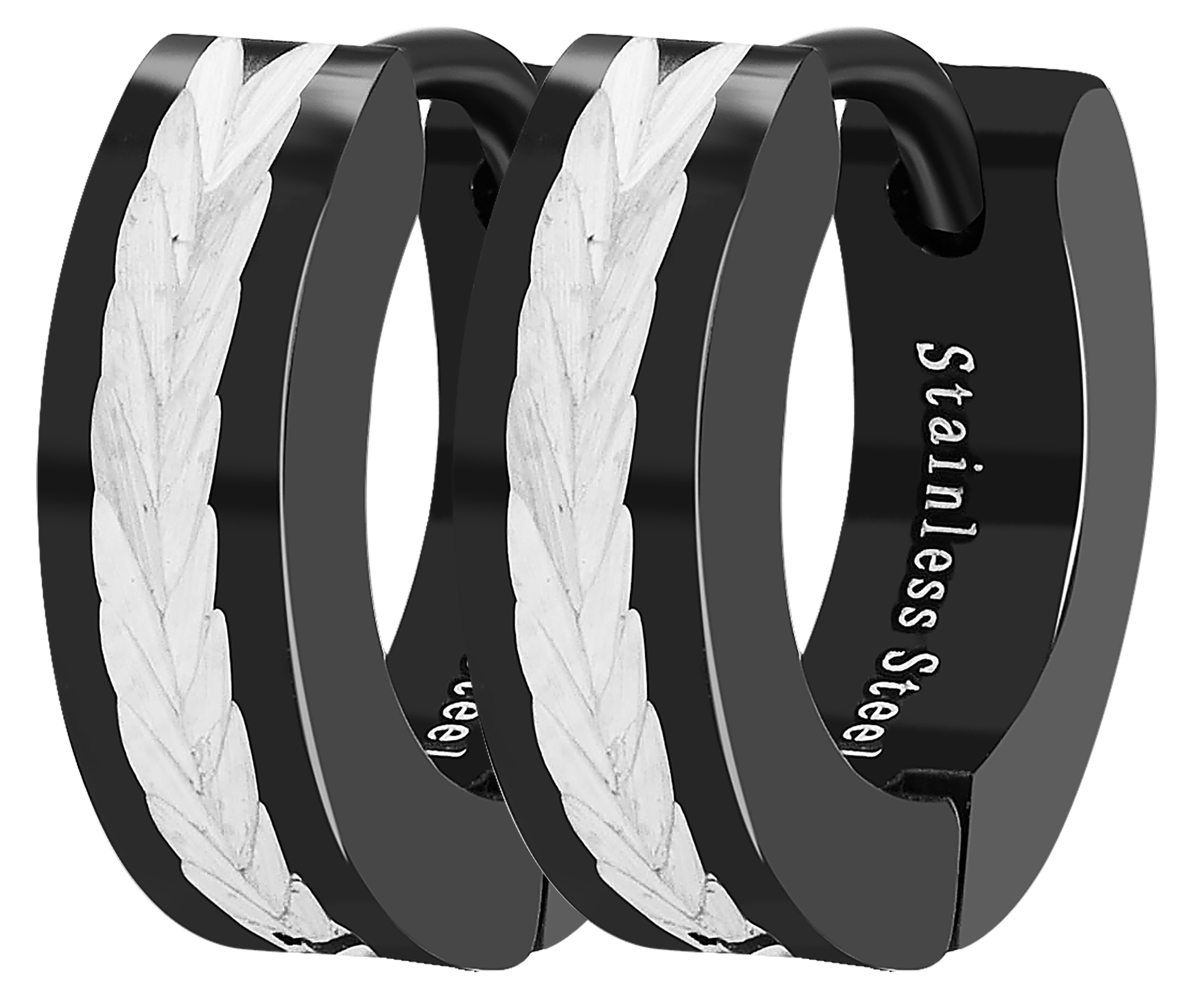 "Jorik" Edelstahl Unisex-Creolen, Edelstahl Ø 9mm/ 7mm, bicolor