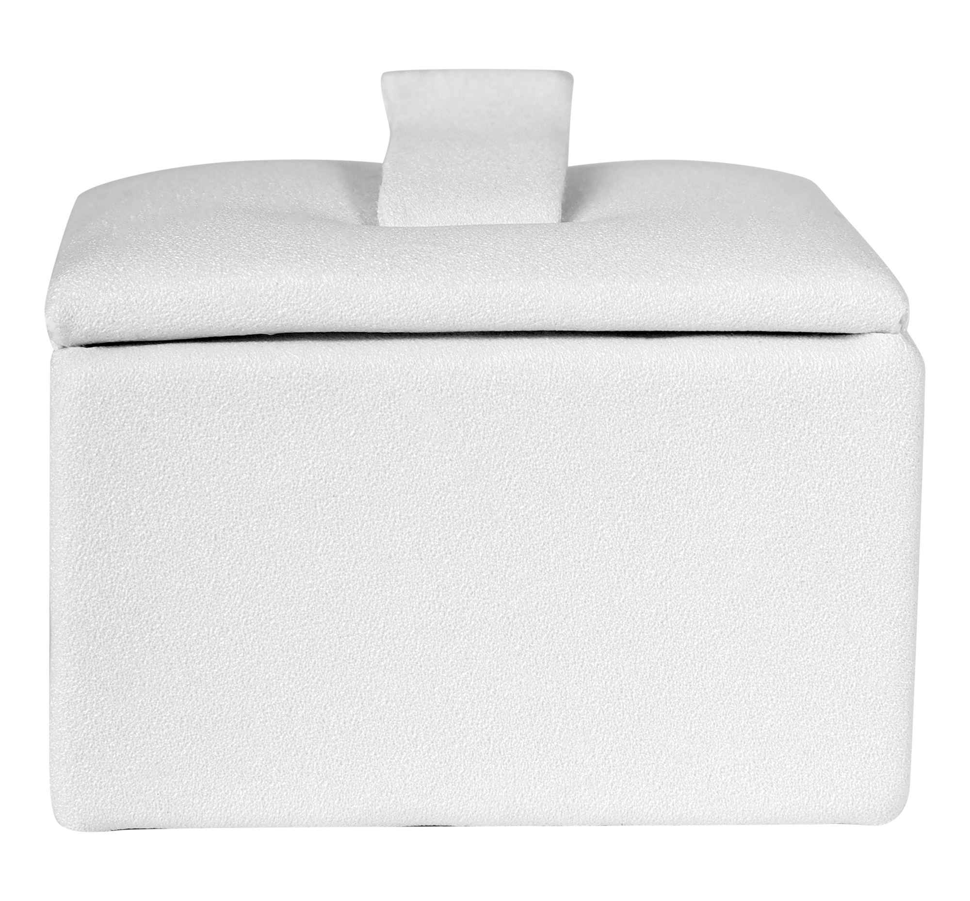 Ringaufsteller (Dekoserie Soft), PU-bezogen, Höhe 3 cm, weiß