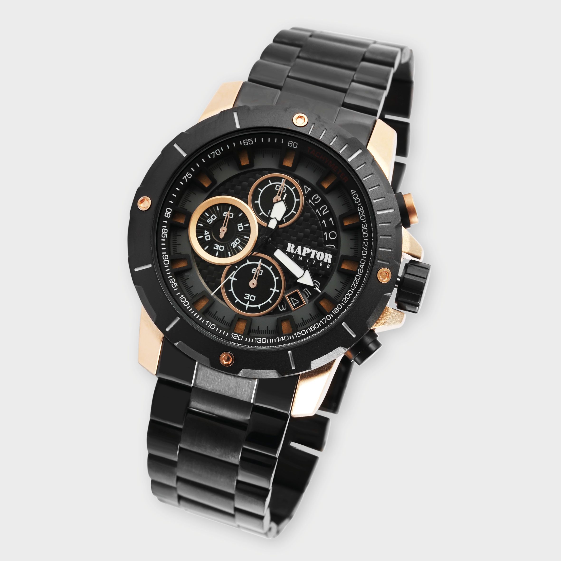Raptor Limited Chronograph "Kifah", Edelstahlarmband