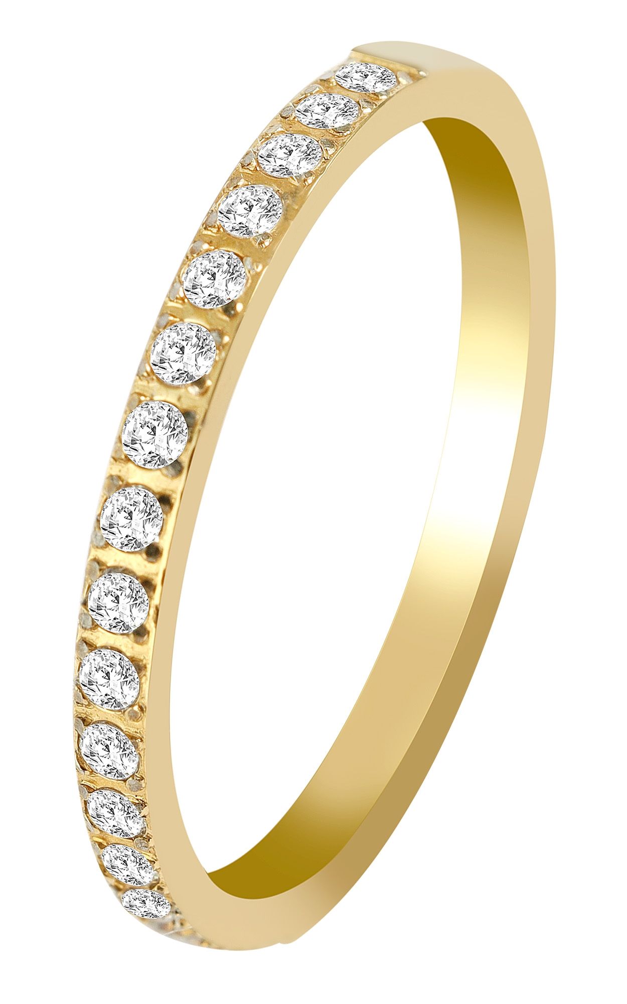 Akzent Damenring "Sim" aus Edelstahl, goldfarben & ionenplattiert, Gr. 54