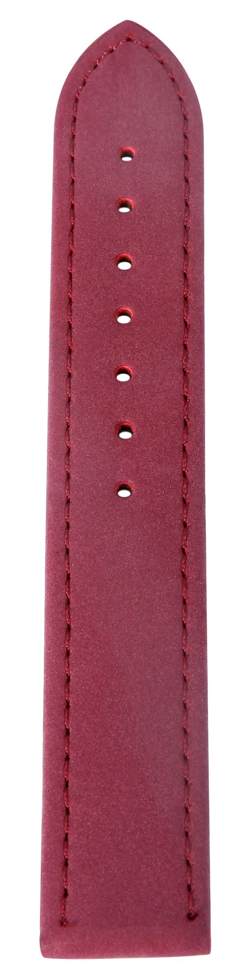 Echtleder Uhrenarmband, dunkelrot, flach, 12 mm