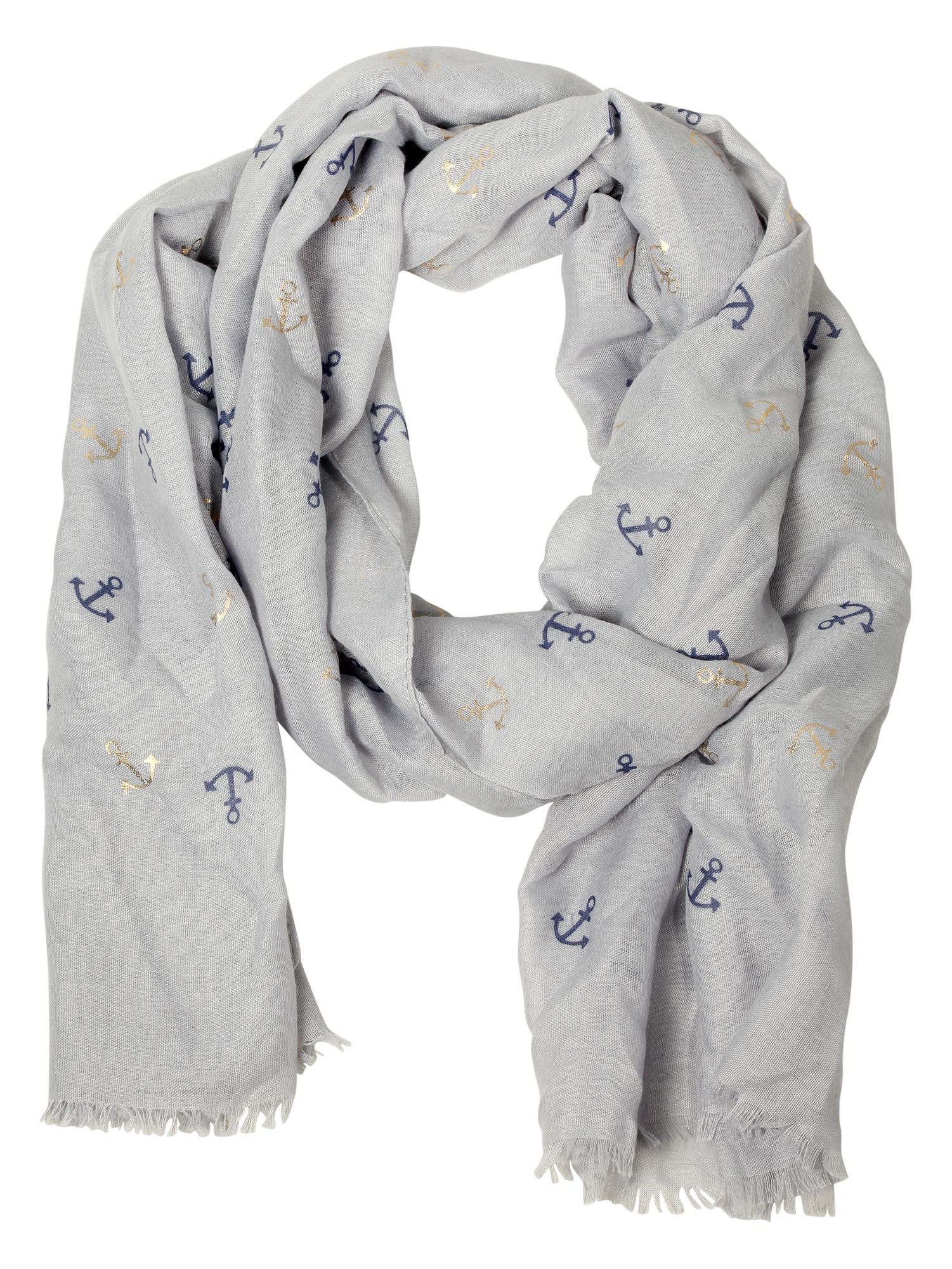 Schalpaket farblich sortiert, 100% Polyester, VE 12, 185 x 70 cm, maritim, Goldener Anker