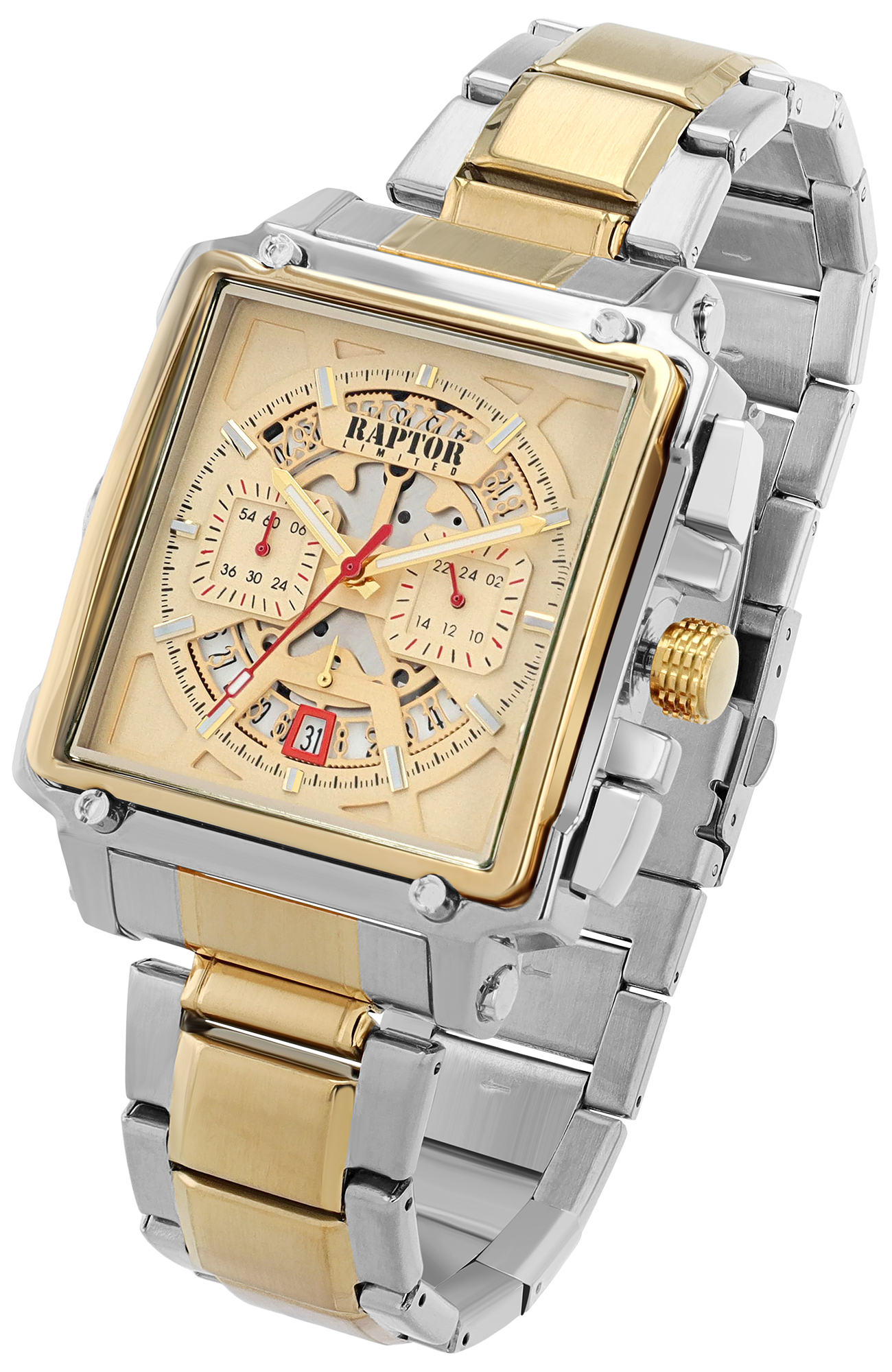 Raptor Limited Herrenuhr "Oscar" mit Edelstahlarmband