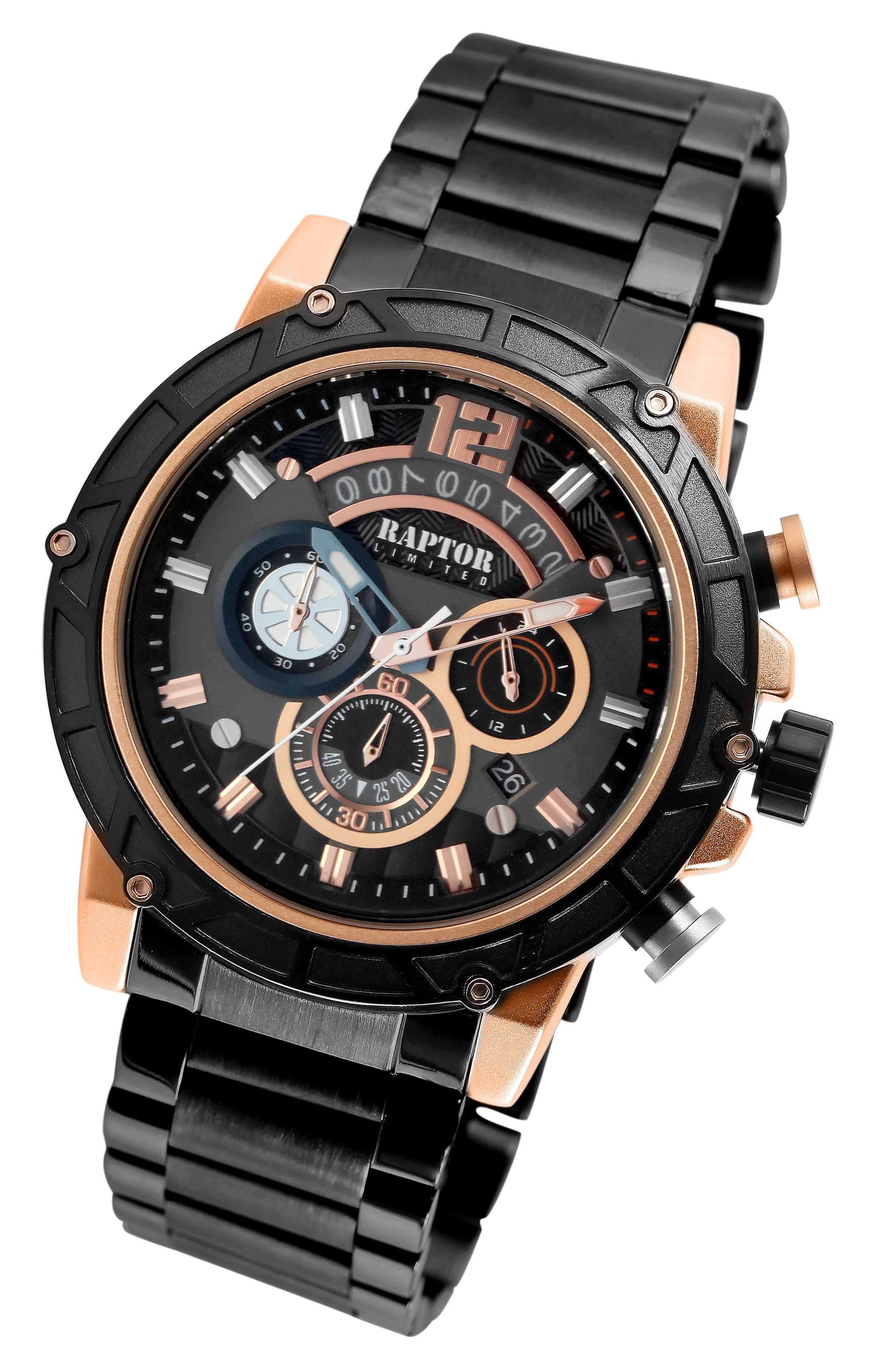Raptor Limited Chronograph "Rakan" mit Edelstahlband