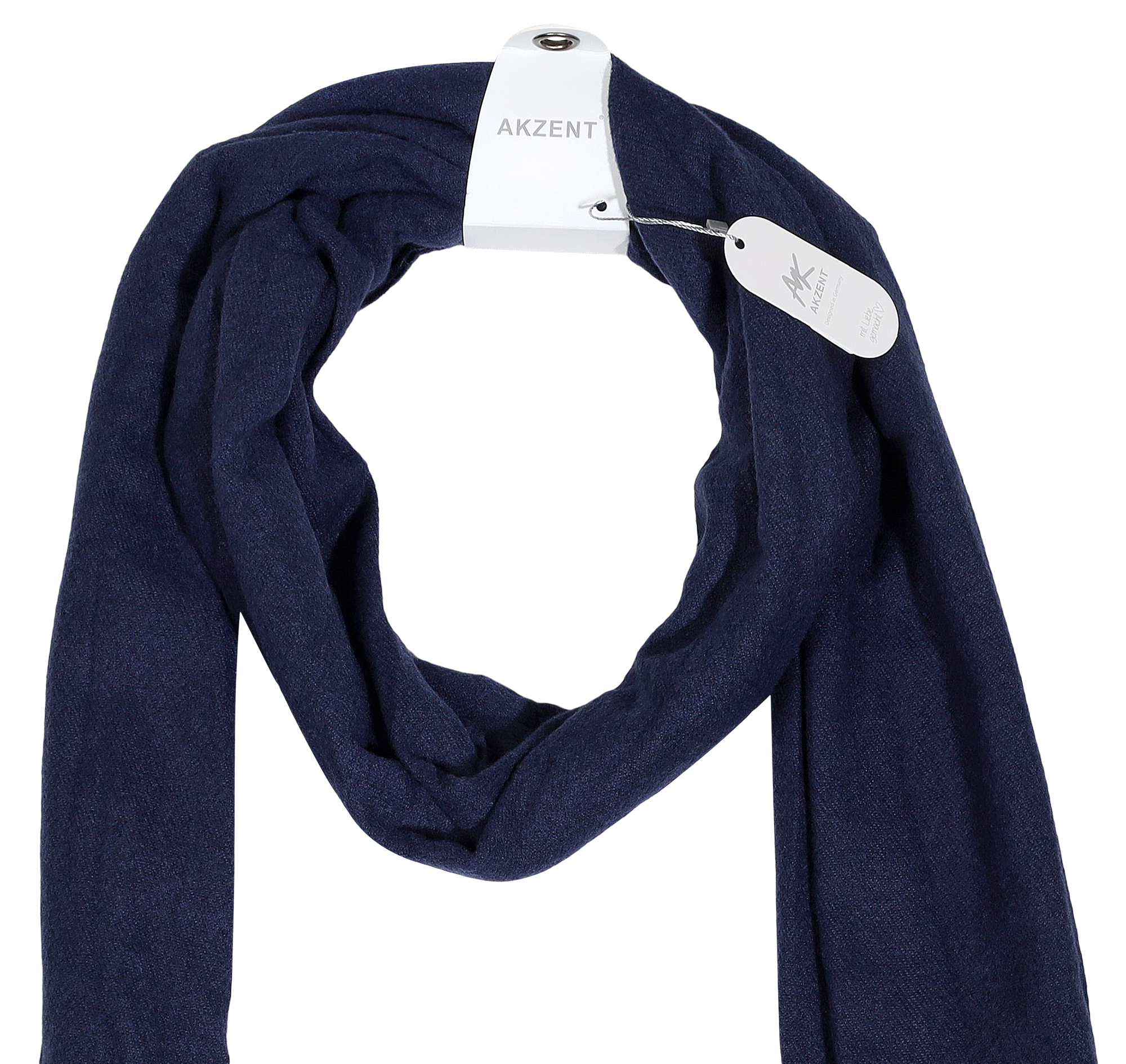 Winterschal, unifarben Dunkelblau, 100% Viskose, VE 4