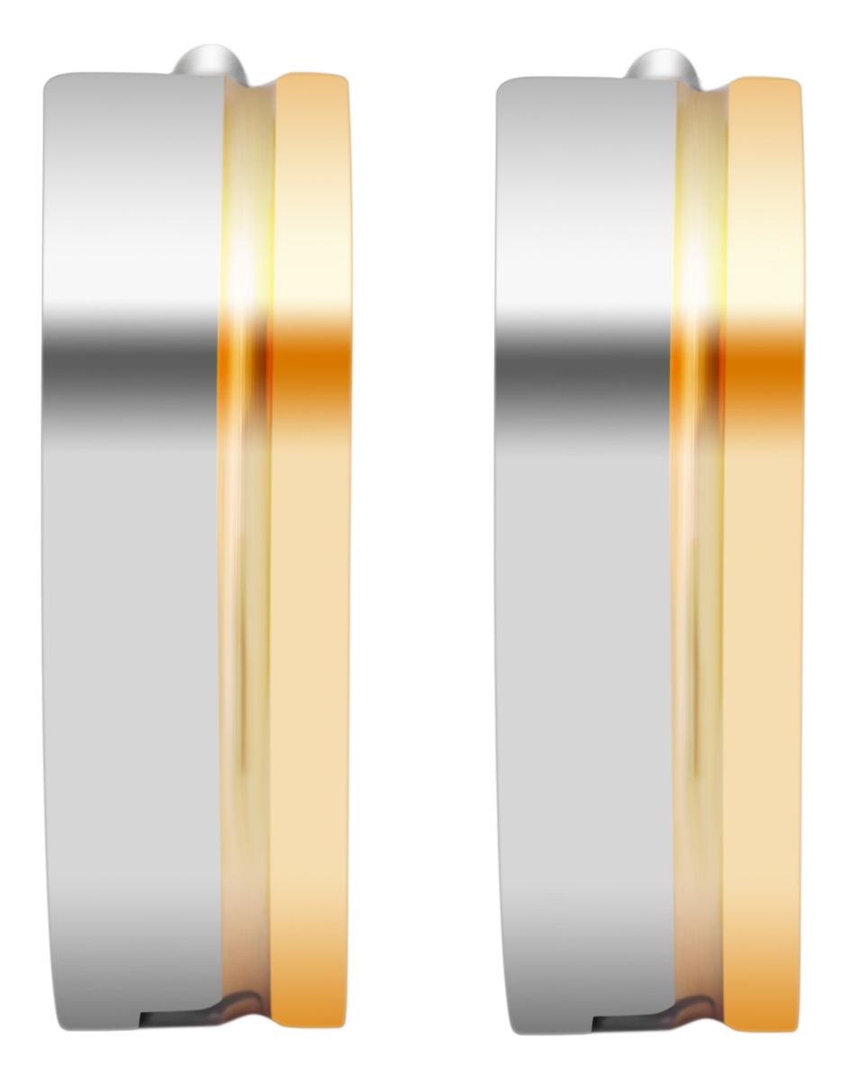 Akzent Klapp-Creolen aus Edelstahl, bicolor