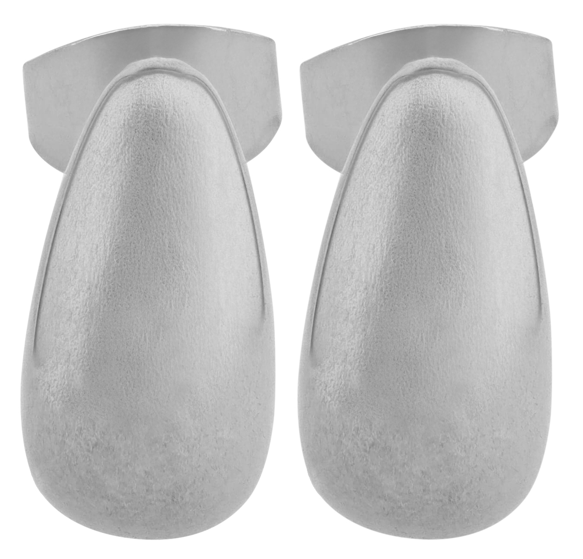 "Alja" Edelstahl Ohrstecker, Tropfen, silberfarben