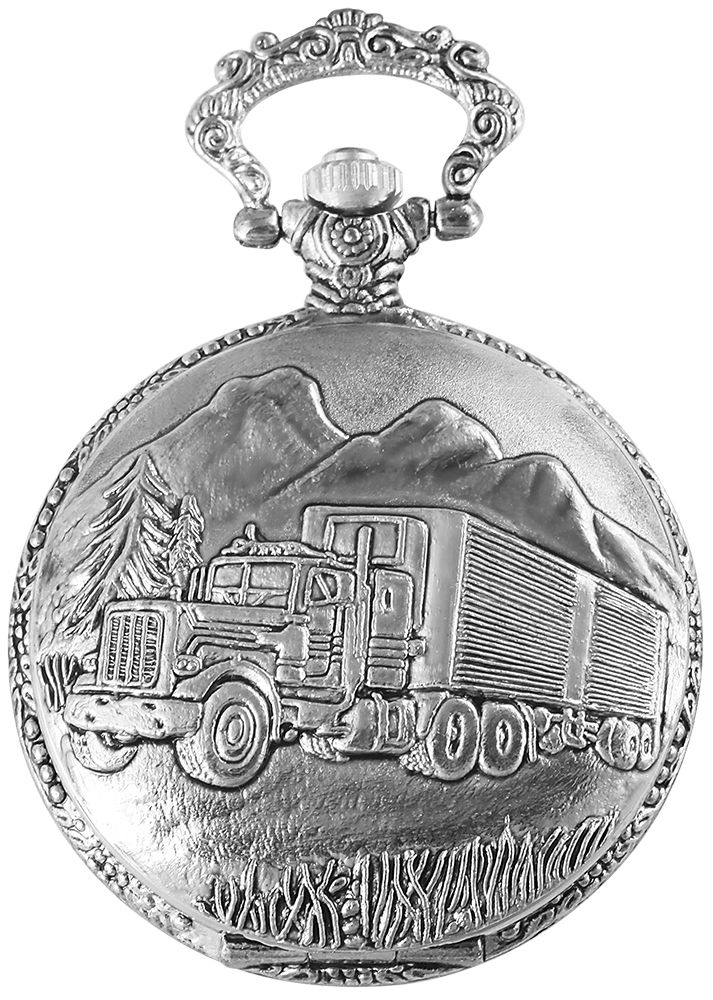 Excellanc Taschenuhr, Lkw, silberfarben