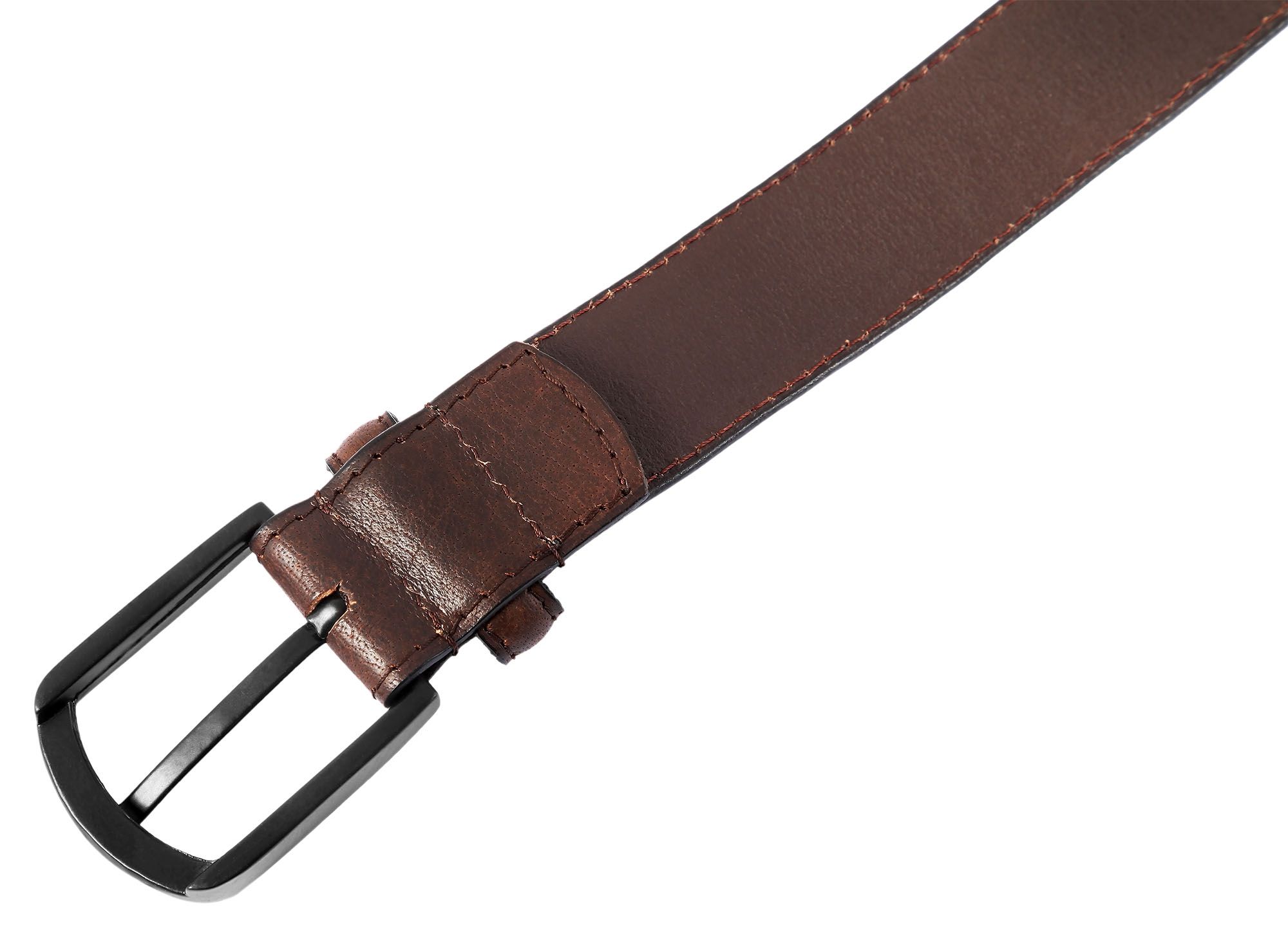 Leonardo Verrelli Echtledergürtel, braun, Bundweite 110 cm