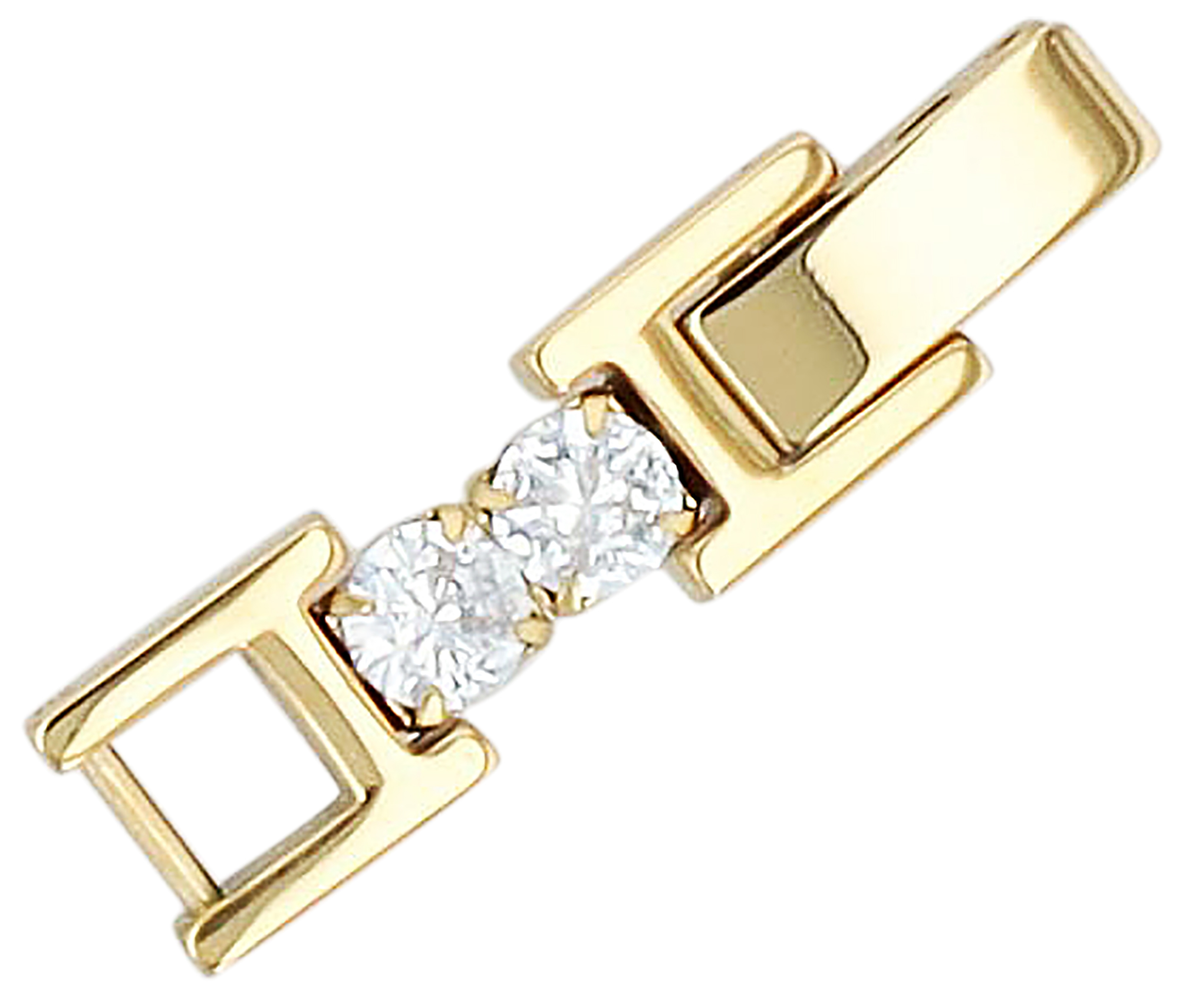 "Detta" Tennis-Armband Zirkonia, 16,5 + 2,5 cm, goldfarben