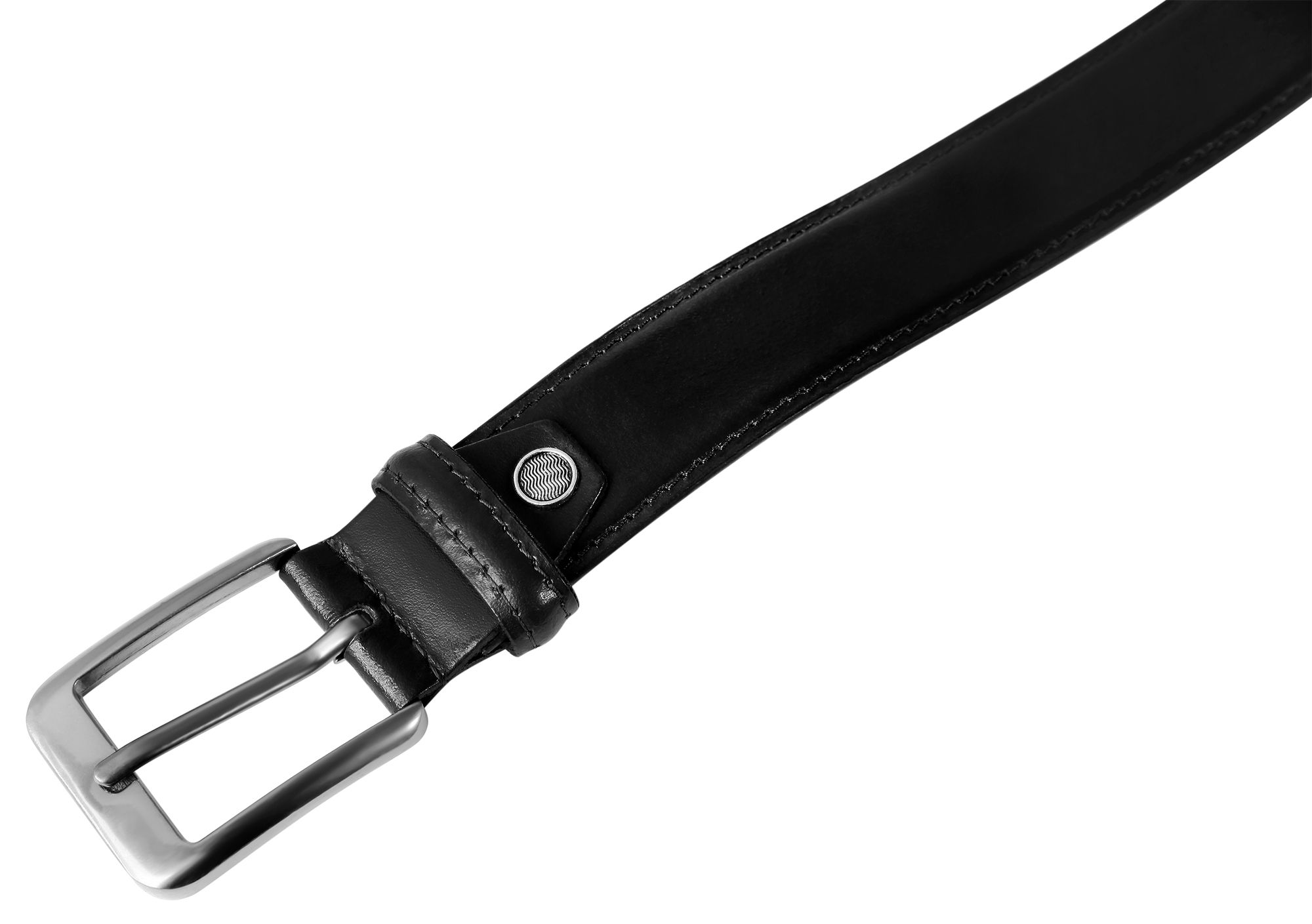 Leonardo Verrelli Gürtel Echt Leder Gürtel, kürzbar, schwarz, 120 cm