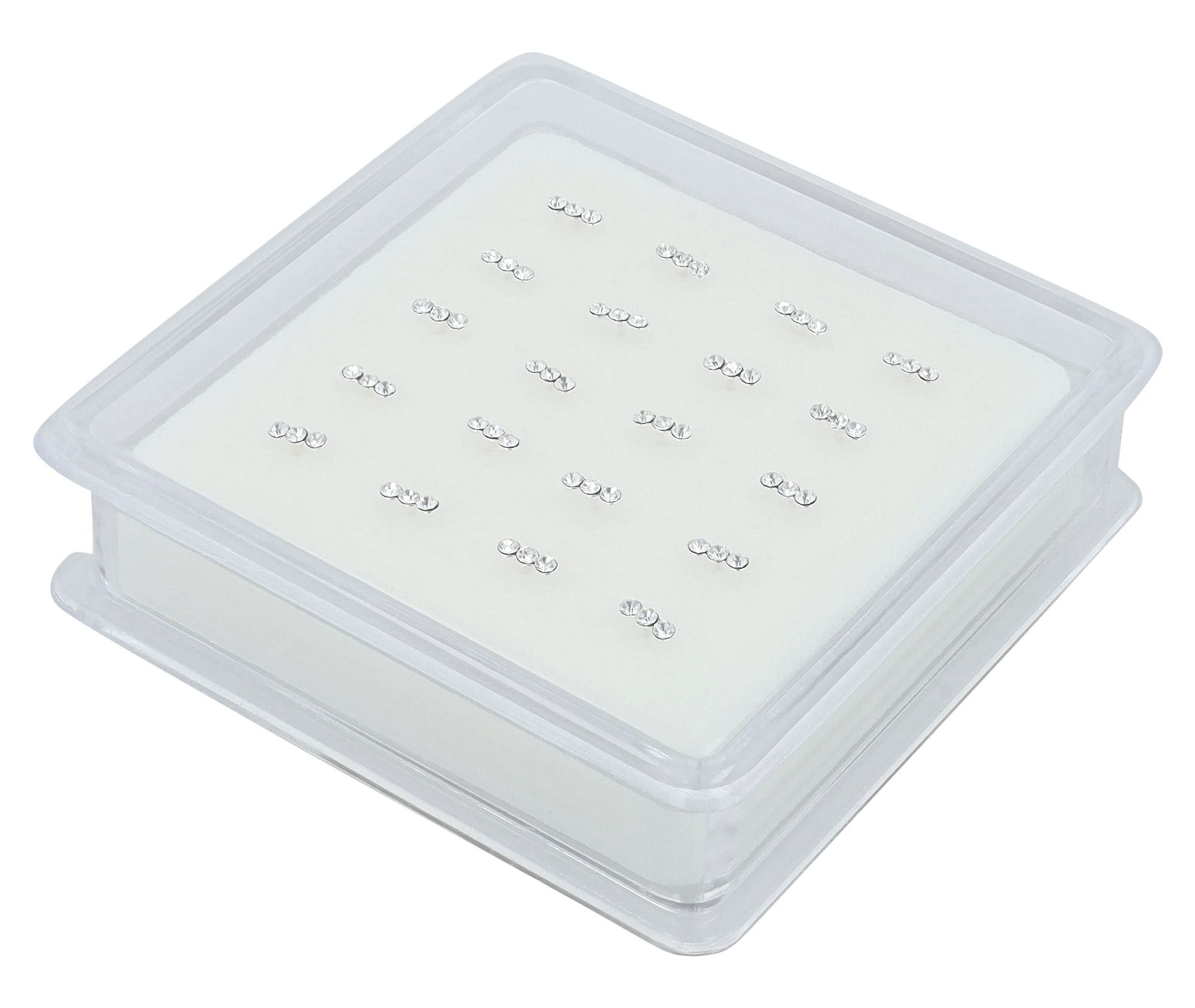 "Volena" I-förmiger Nasenstecker/ Nasenpiercing , 925/- Echt Silber, rhodiniert, VE-20 Stück