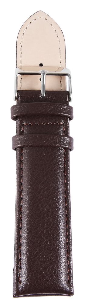 Echtleder Uhrenarmband, dunkelbraun, XL, 24 mm