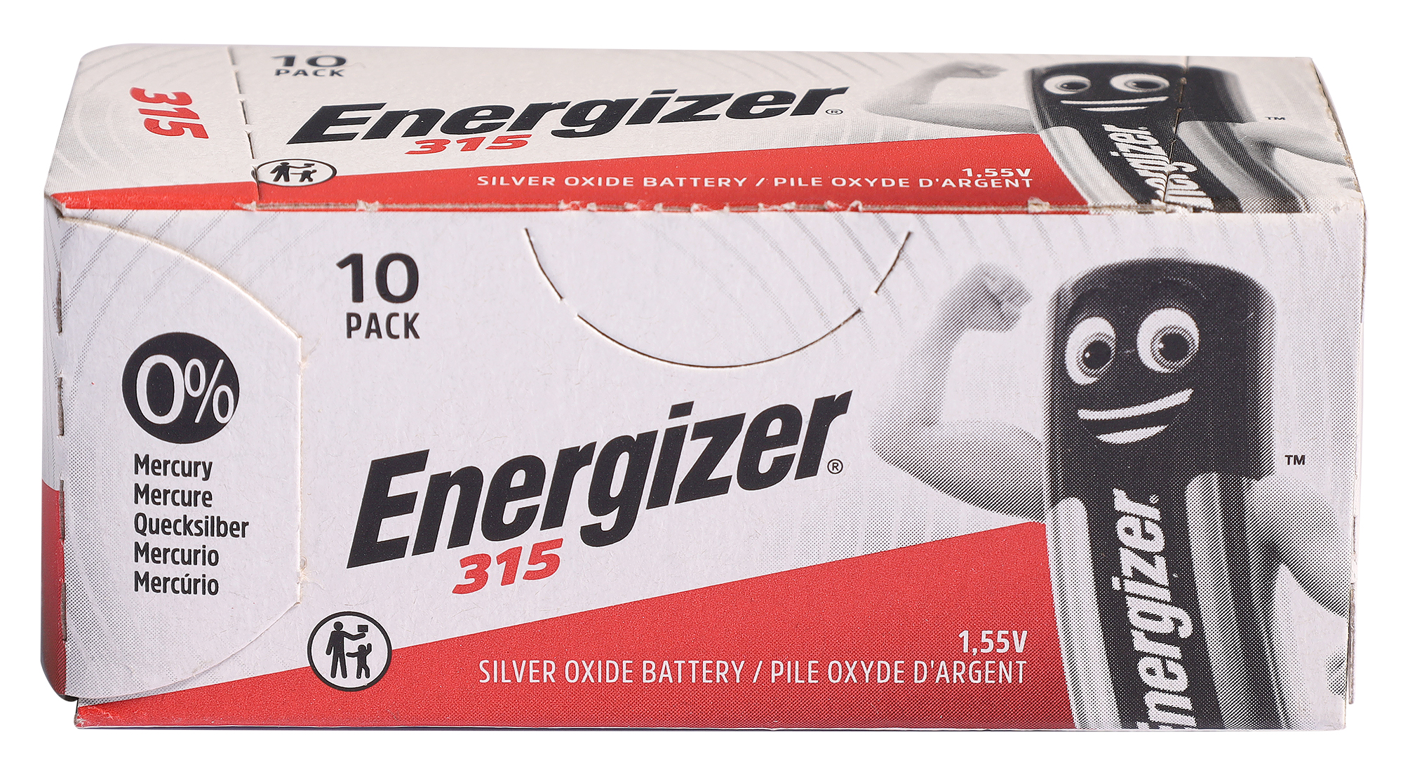 Energizer 315 Knopfzellen (10er-Pack) – 0% Quecksilber, 1,55V Silberoxid-Batterien