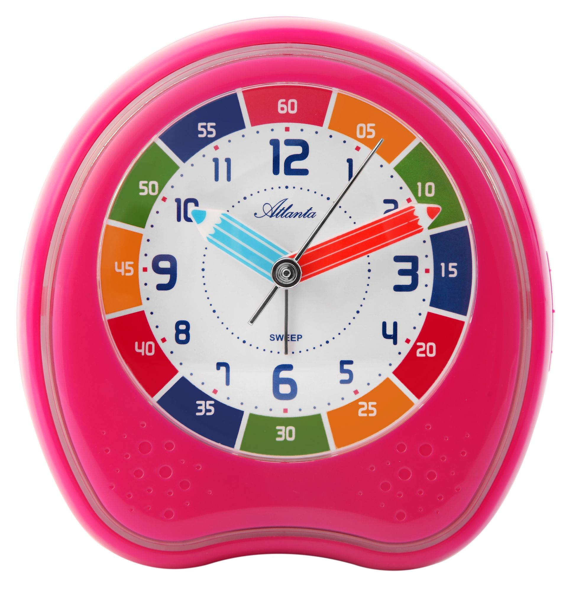 Quarz-Wecker für Kinder in pink