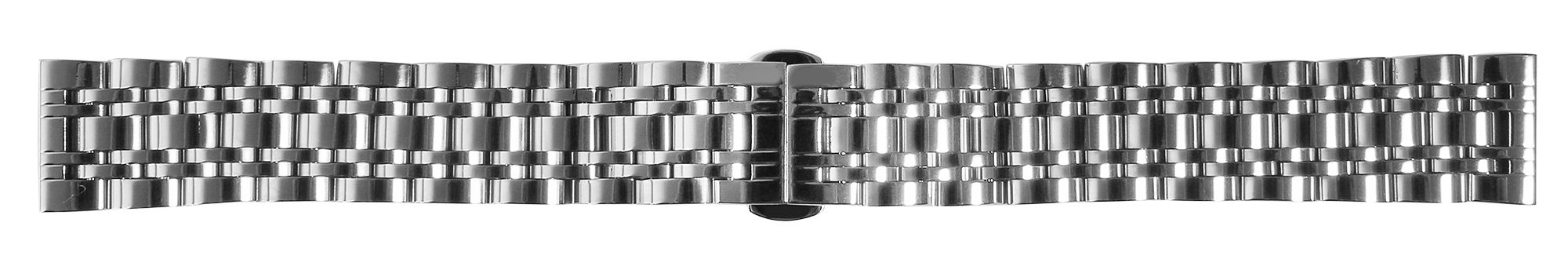 Uhrenarmband aus Edelstahl mit Butterflyschließe, silberfarben, 22 mm