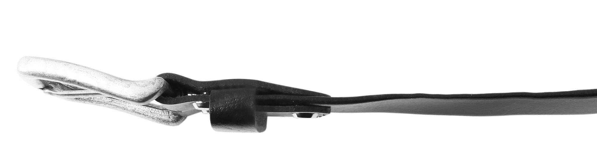 Leonardo Verrelli Echtleder Gürtel, kürzbar, schwarz, 100 cm