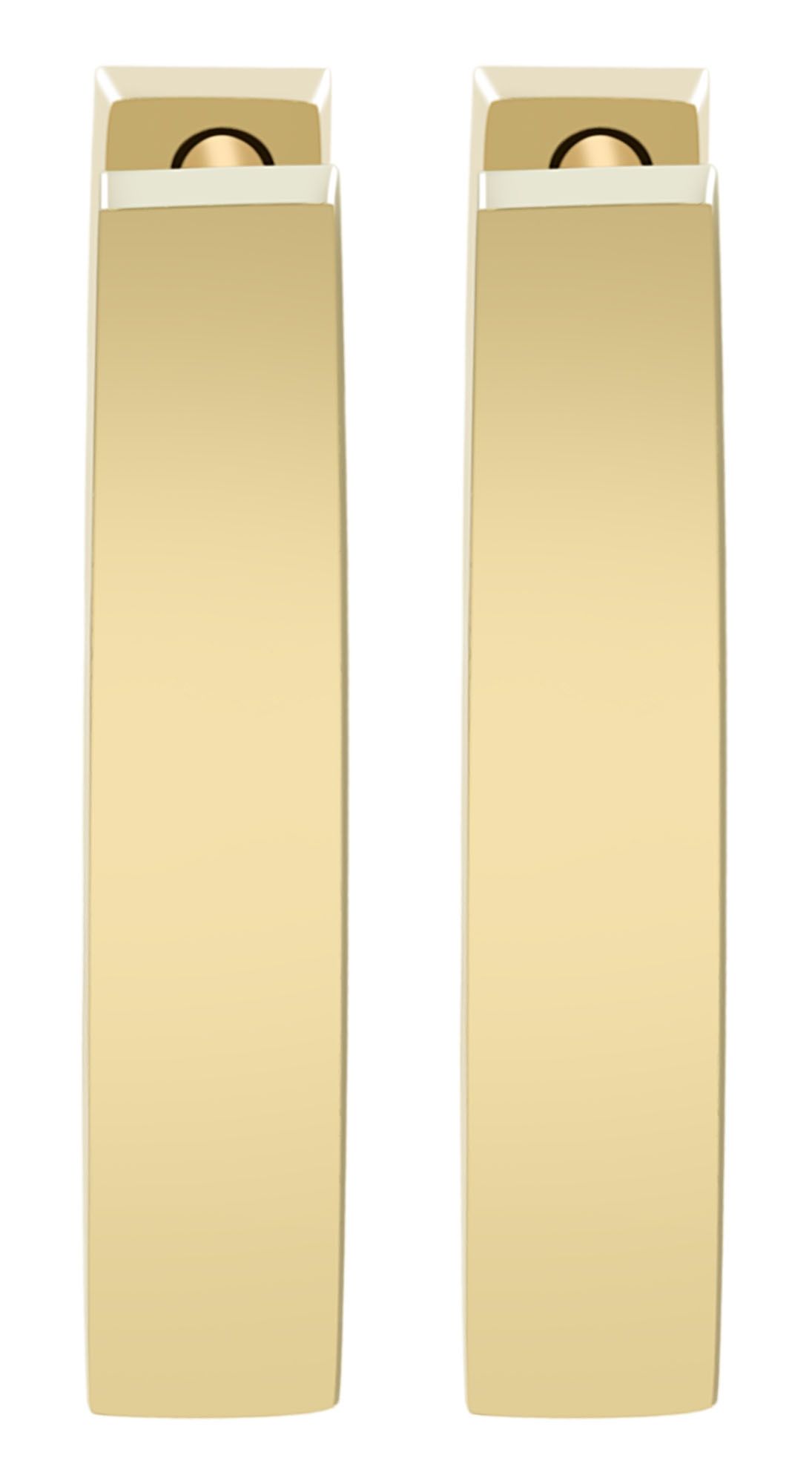 Akzent Klapp-Creolen "Tala", Edelstahl, viereckig, goldfarben