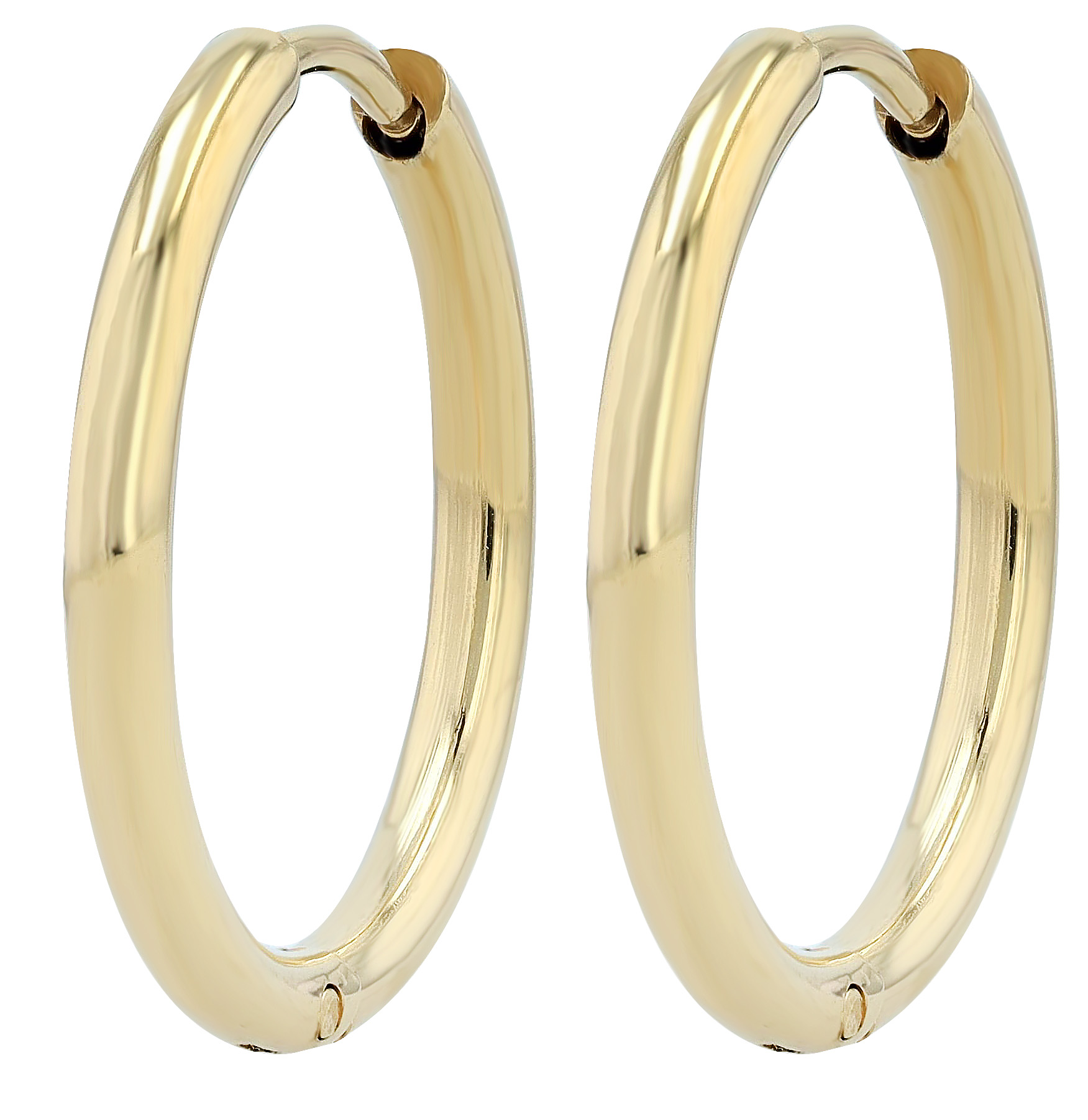"Amira" Akzent Edelstahl Creolen Ø 20 mm, goldfarben