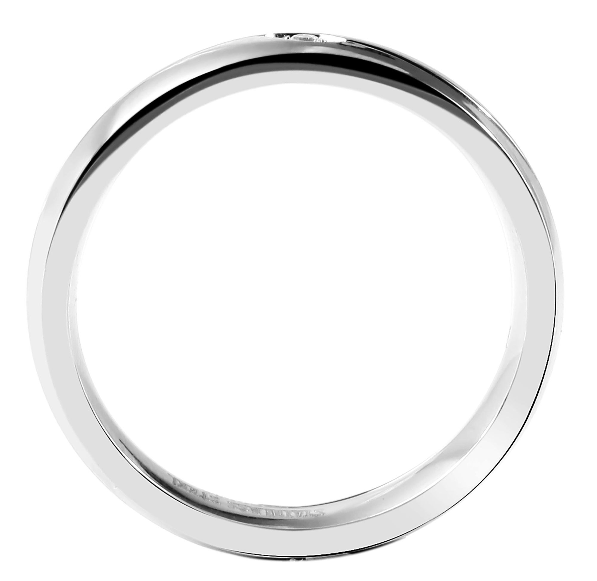 Akzent Damen-Partnerring aus Edelstahl, mit Similistein, silberfarbig, Gr. 62