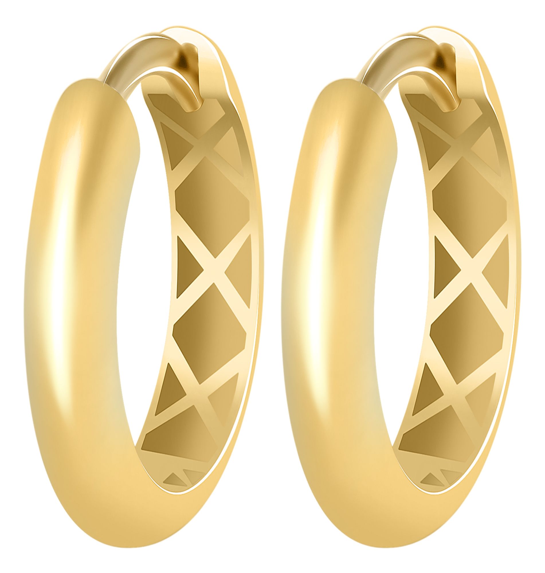 333/- Gold Klapp-Creolen "Aino", Gelbgold, 8 Karat