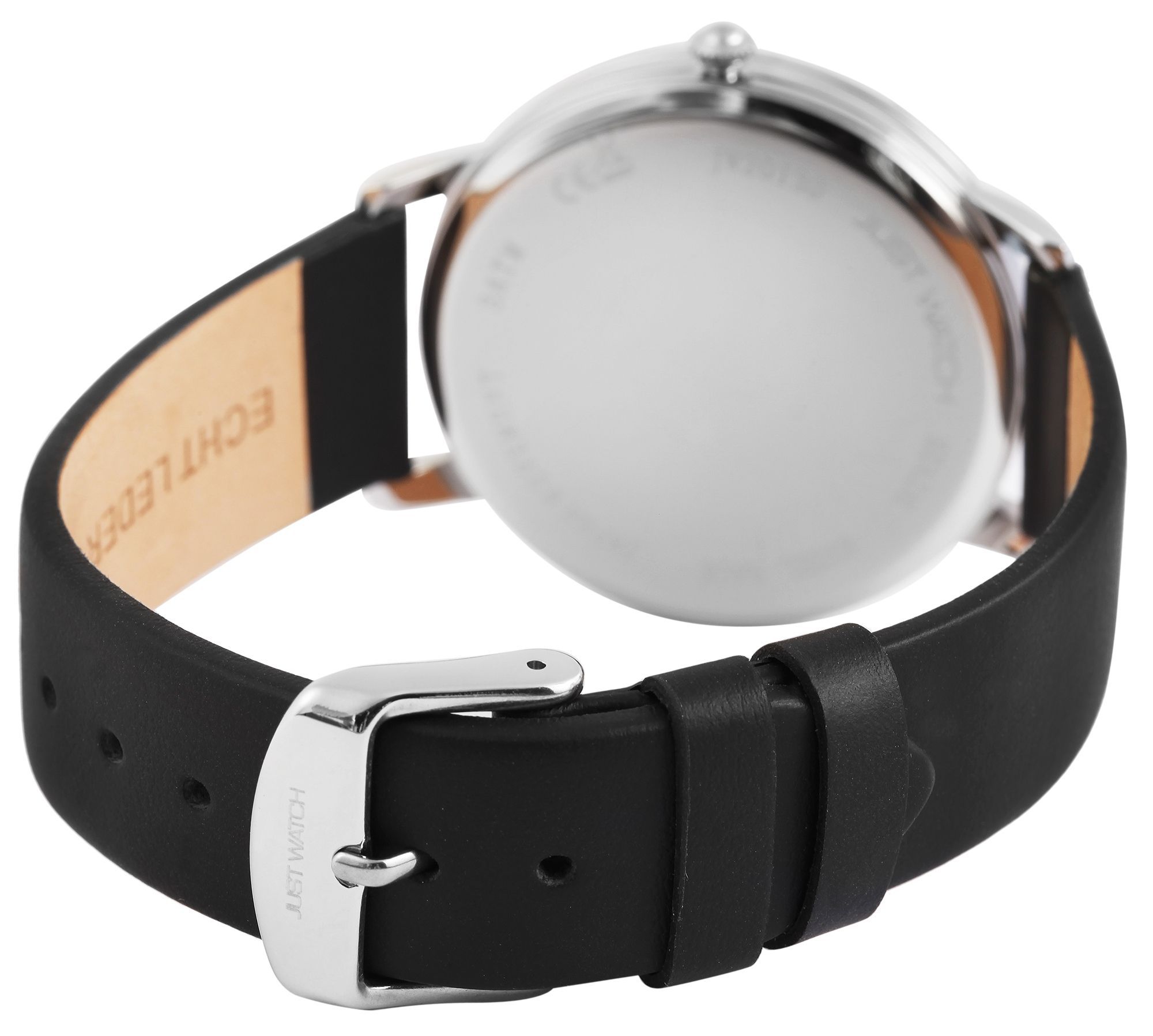 Just Watch Herrenuhr Echtlederband schwarz