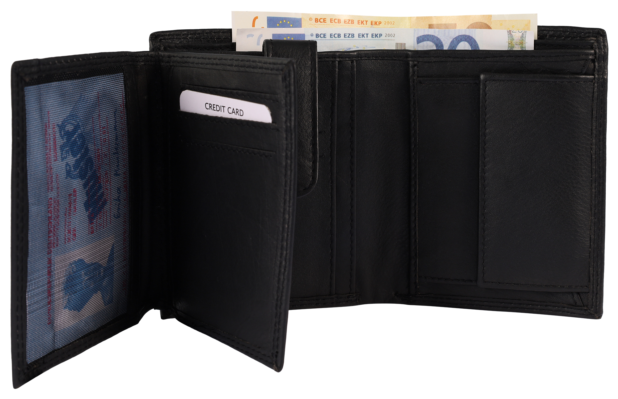 Leonardo Verrelli Echtleder (Nappa) Geldbörse, RFID, Hochformat