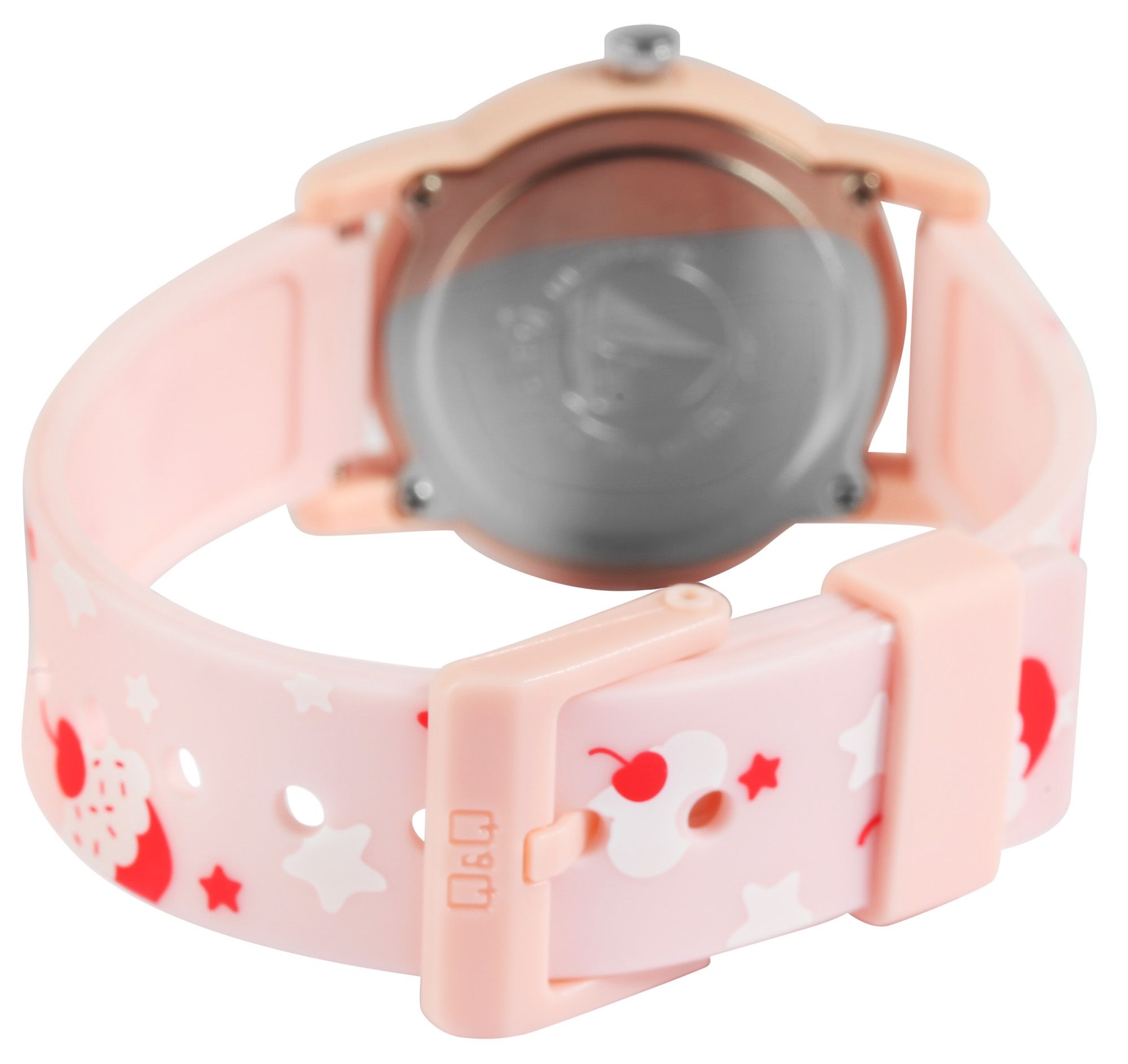 Q&Q Kinderuhr mit Silikonarmband "Cupcake", Ø 30 mm
