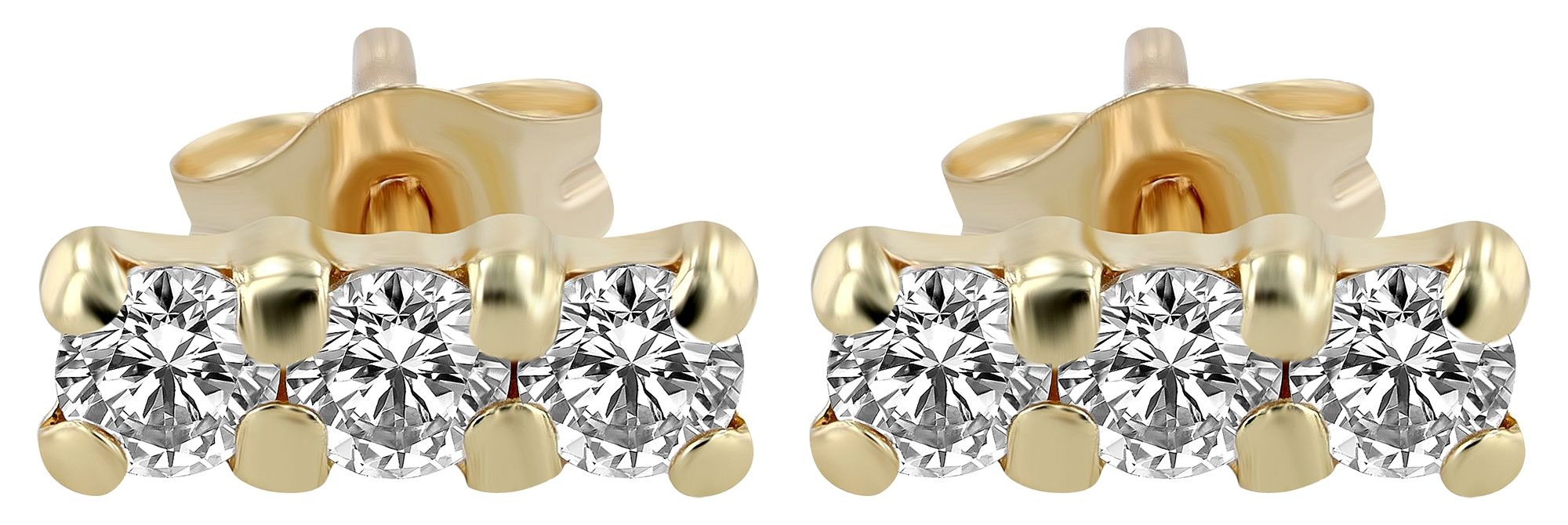 333/- Gold "Amel" Ohrstecker aus Gelbgold, 8 Karat