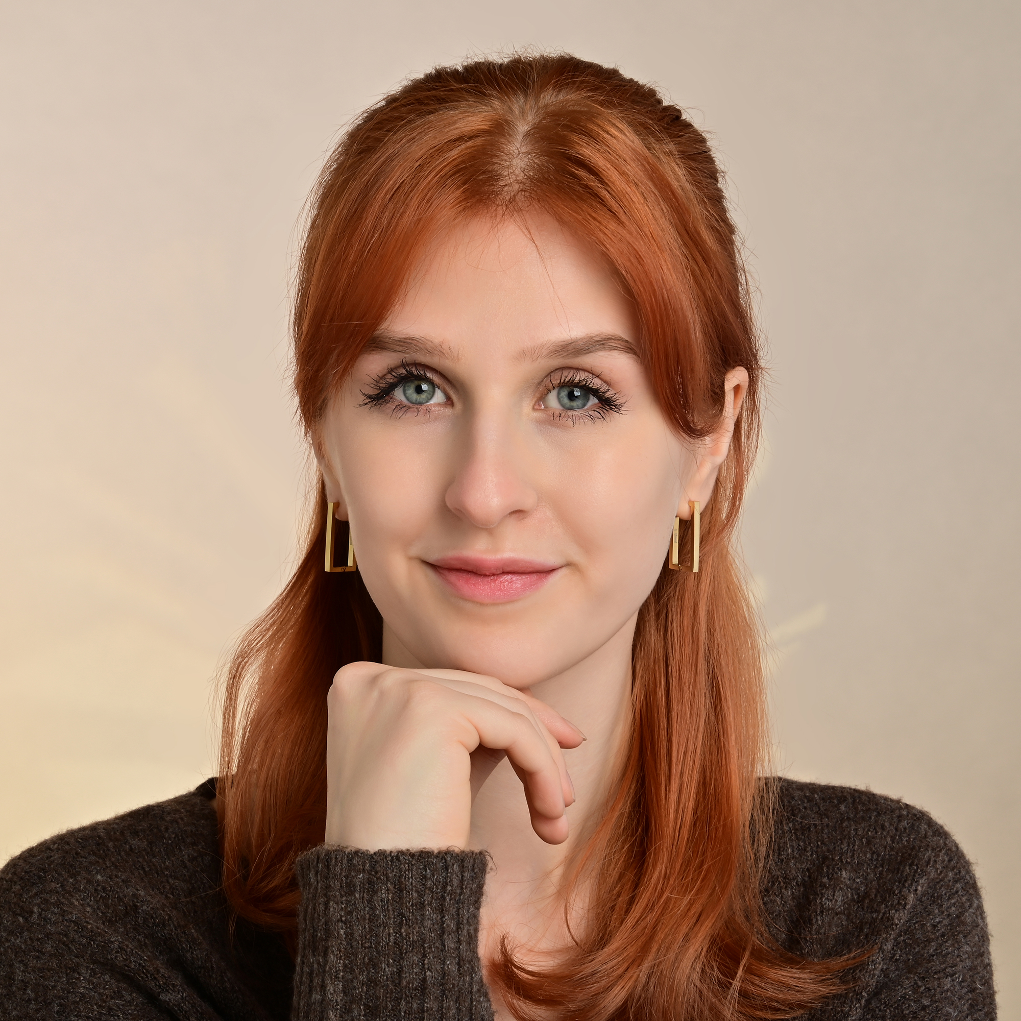 "Peggy" Edelstahl kantige Creolen, goldfarben