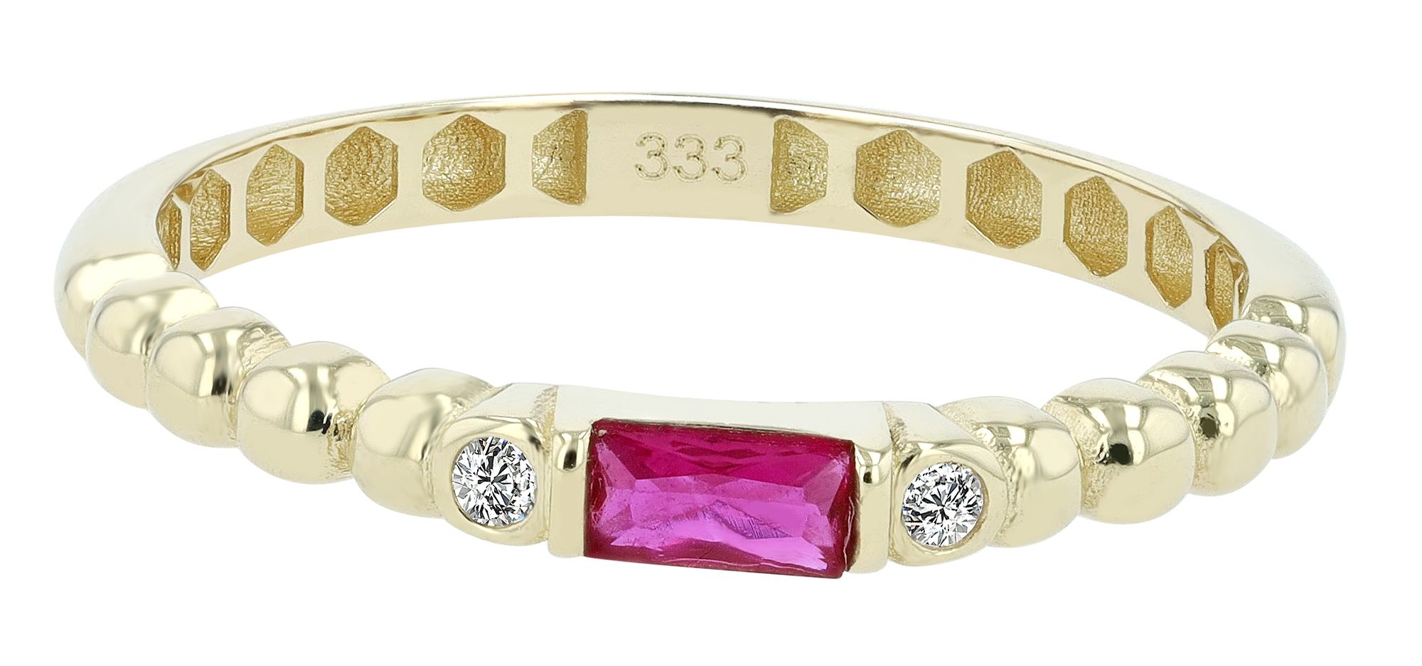 333/- Gold Ring "Ilian", 8 Karat, Goldfarbig, Gr. 54
