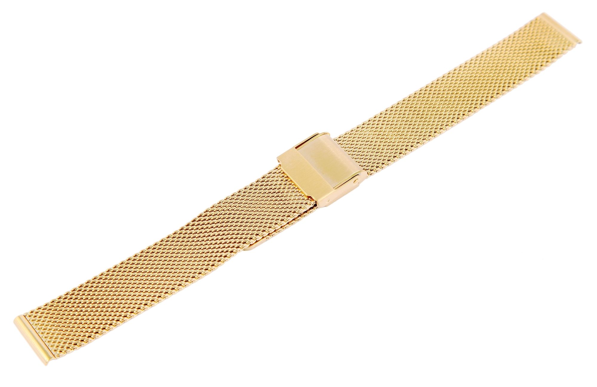 Edelstahl-Milanesearmband, goldfarben, 14 mm