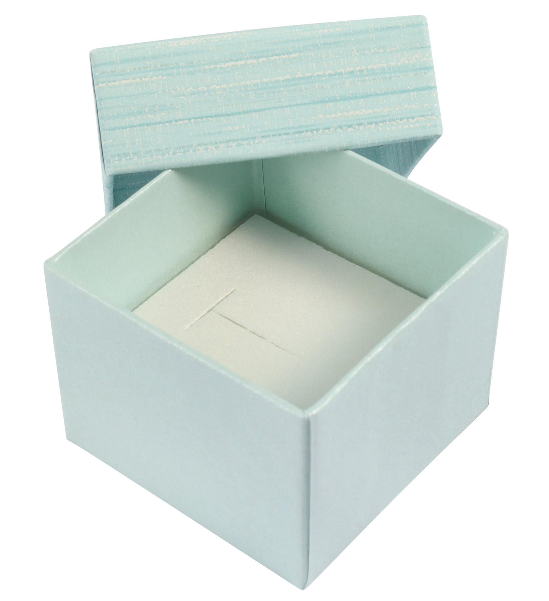 Papp Schmuckboxen, hellblau, VE24, 5 x 5 cm