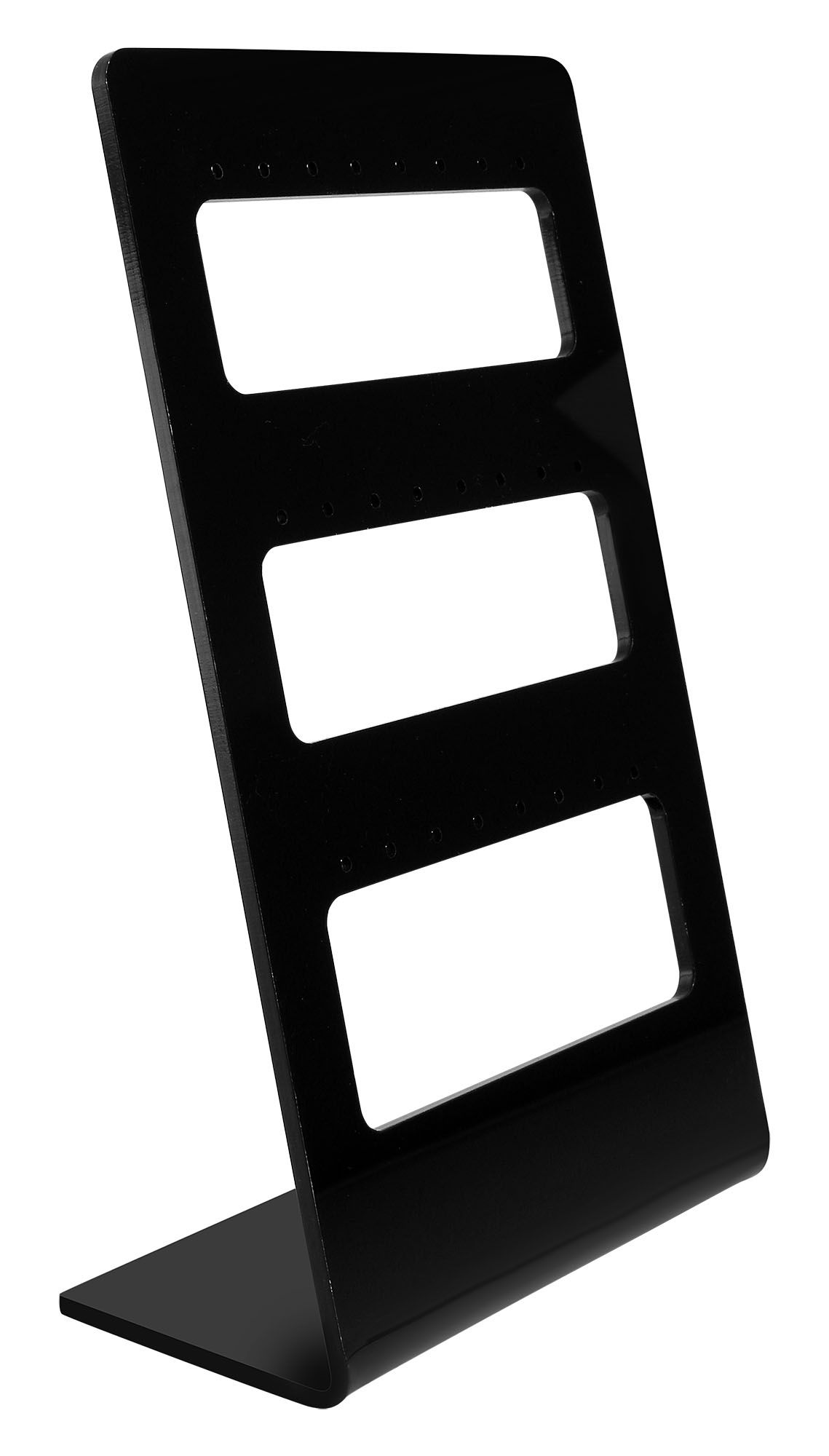 Acryl Aufsteller für 12 Paar Ohrringe (Dekoserie Glossy), schwarz