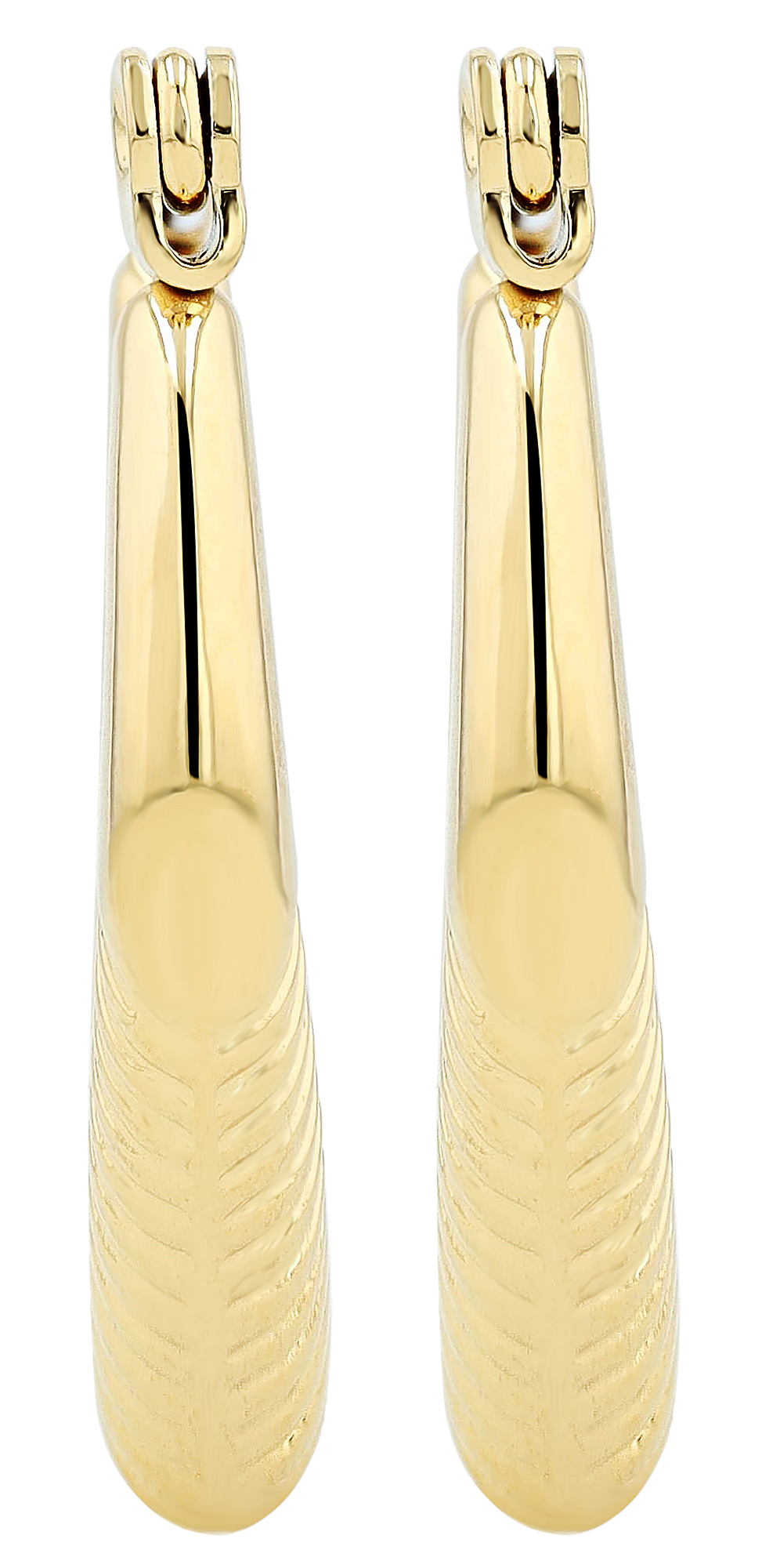 "Emmy" Edelstahl Creolen, Statement, goldfarben