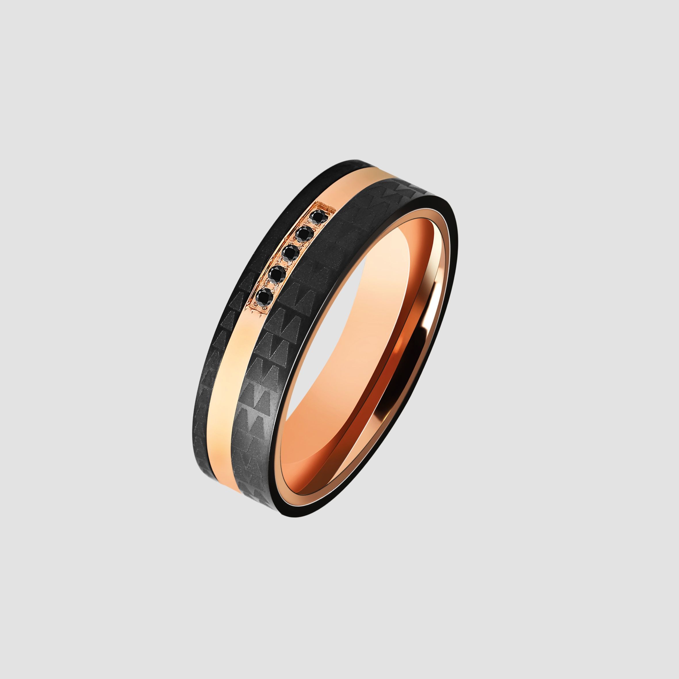 "Zdravko & Zdravka" Akzent Damen-Partnerring, Edelstahl, Ionenplattiert, bicolor, Gr. 58