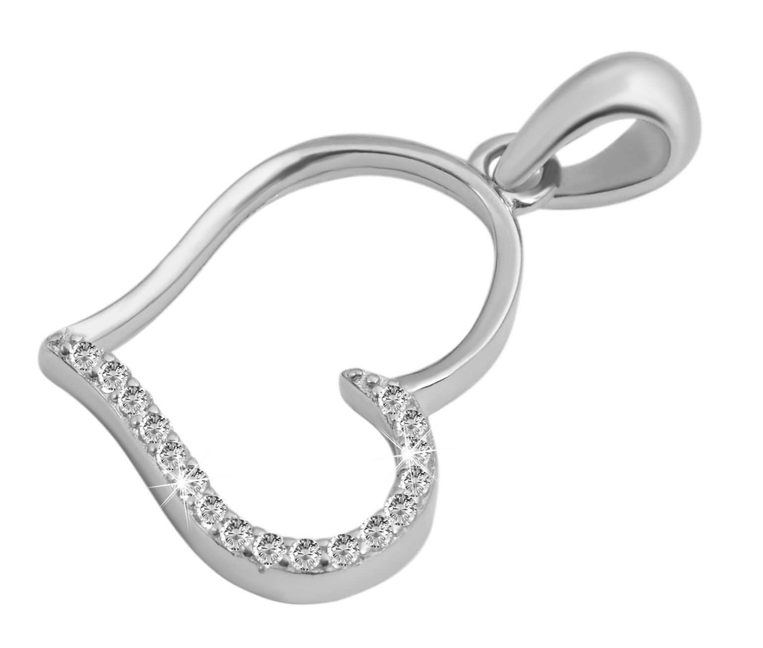 925/- Echt Silber Schmuckset "Kimey" mit Ohrringen und Anhänger, 925/rhodiniert