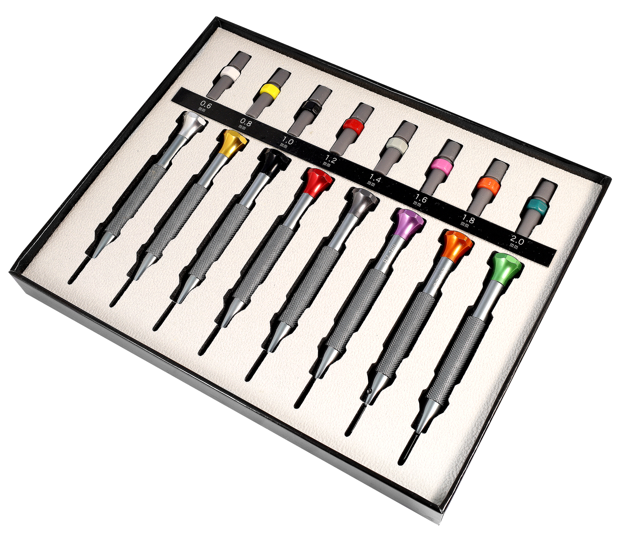 Edelstahl Uhrmacher Schraubendreher-Set, rutschfester Griff, schwarz