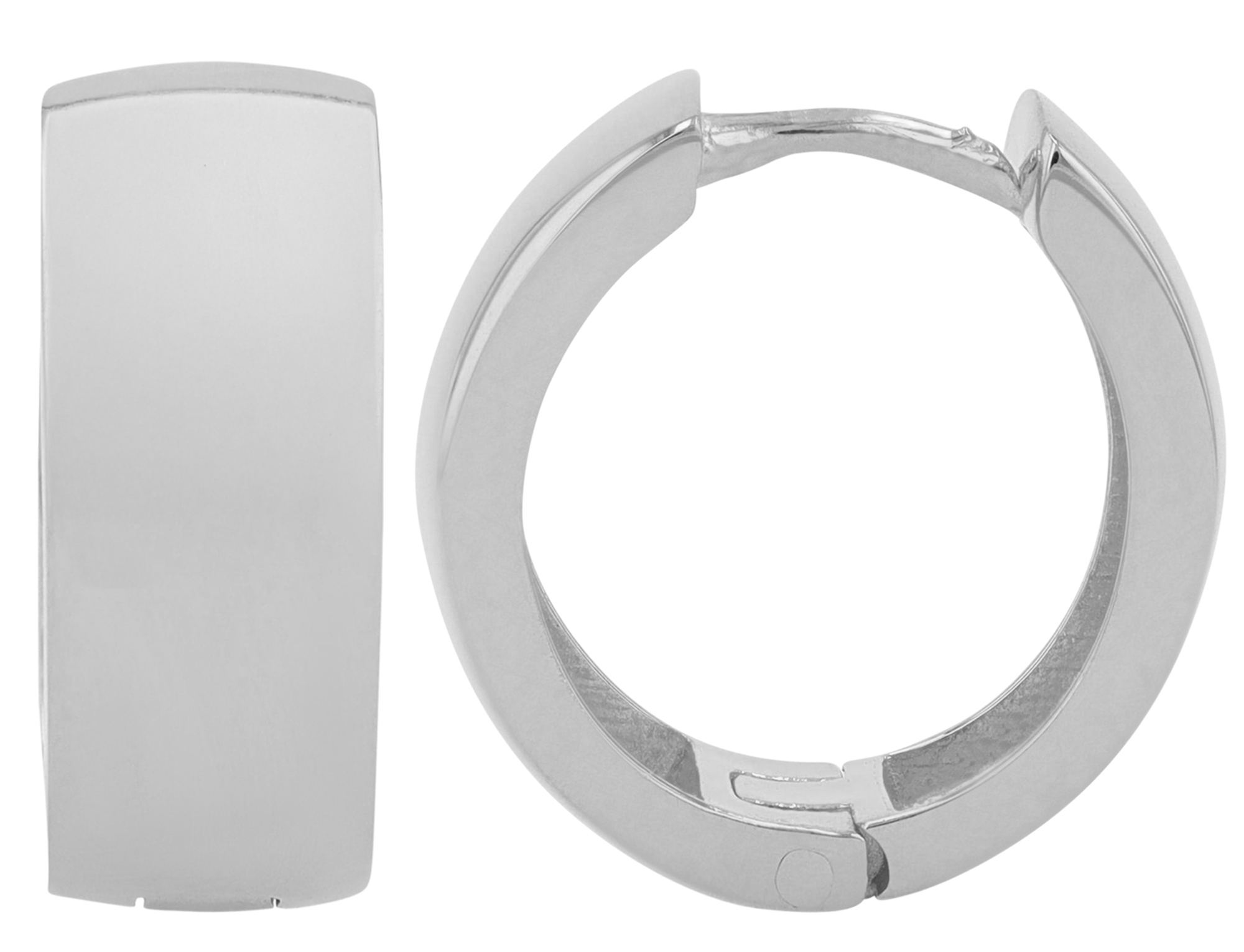 "Adels" 925/- Echt Silber Creolen/ Hoops, silberfarben rhodiniert