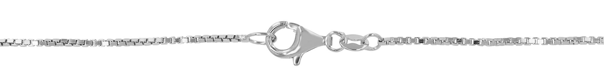 "Vane" 925/- Echt Silber rhodiniert, Veneziakette, 40 cm / 1 mm
