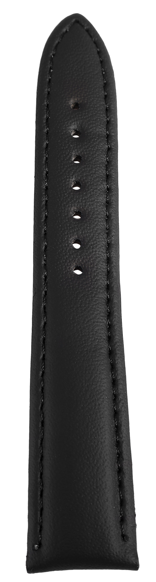 Echtleder Uhrenarmband, schwarz, gepolstert, VE-6