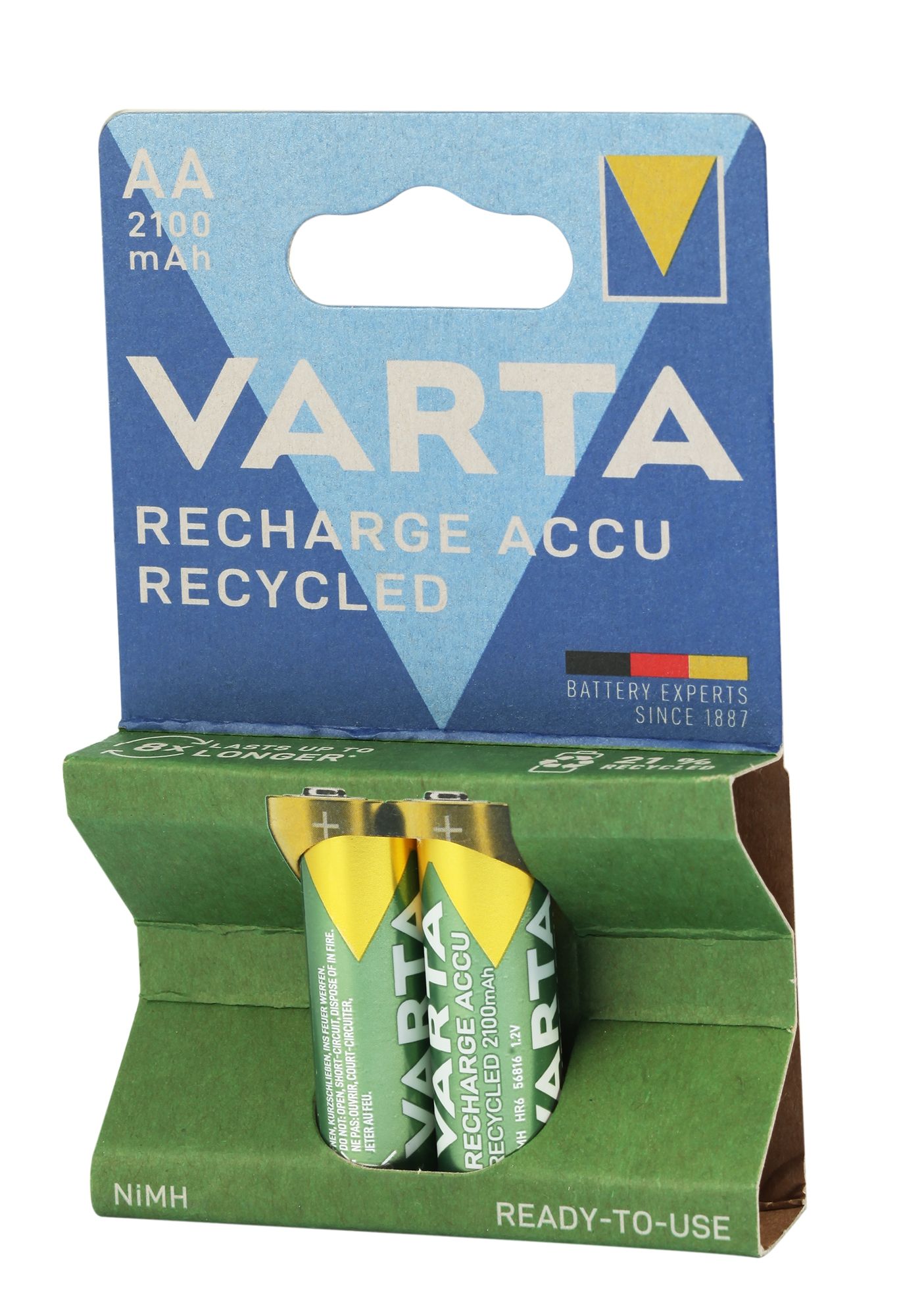 VARTA RECHARGE ACCU Recycled AA 2100mAh, 2er Blister
