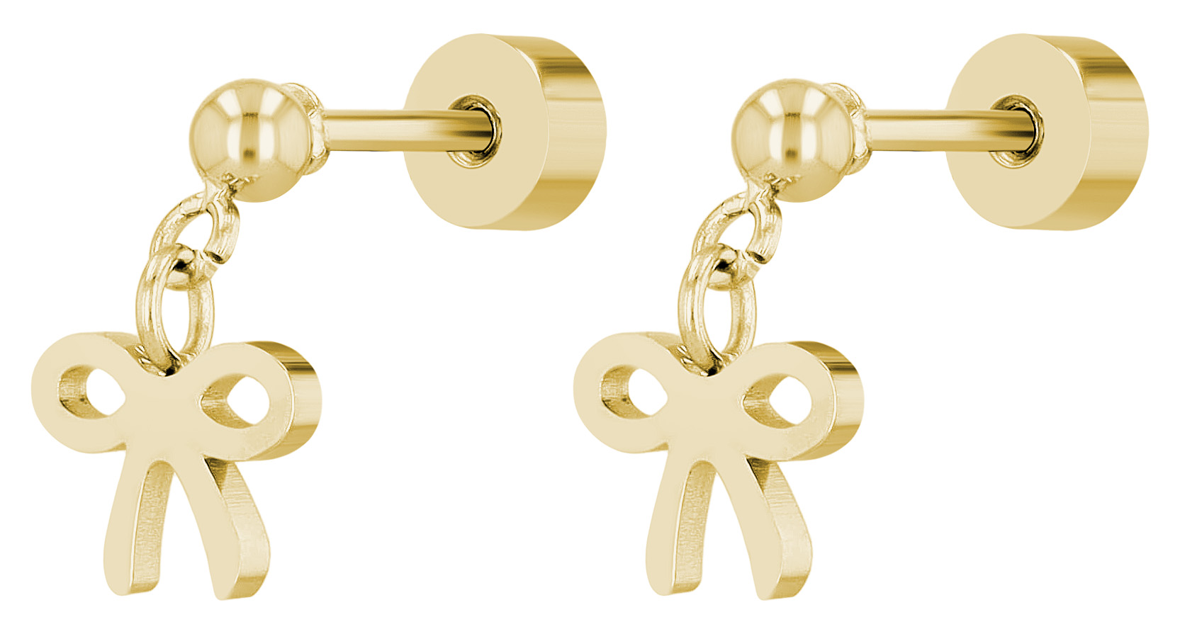 "Keai", Edelstahl Ohrstecker/-piercing, Schleife