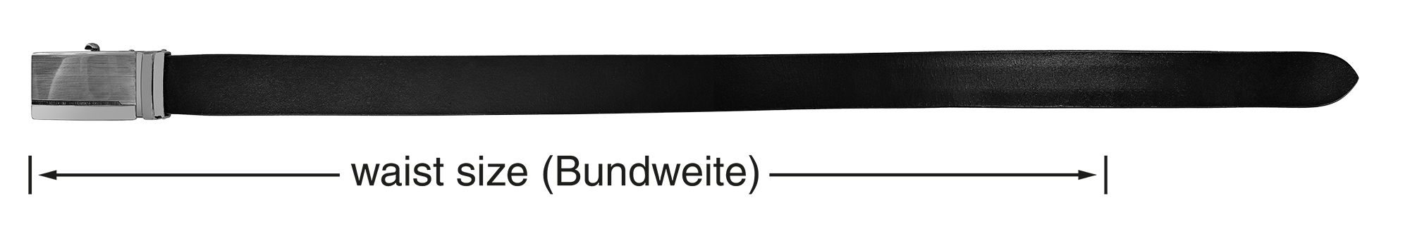 Leonardo Verrelli Echtleder Automatik-Gürtel, max. 100 cm/ 35 mm, schwarz - kürzbar
