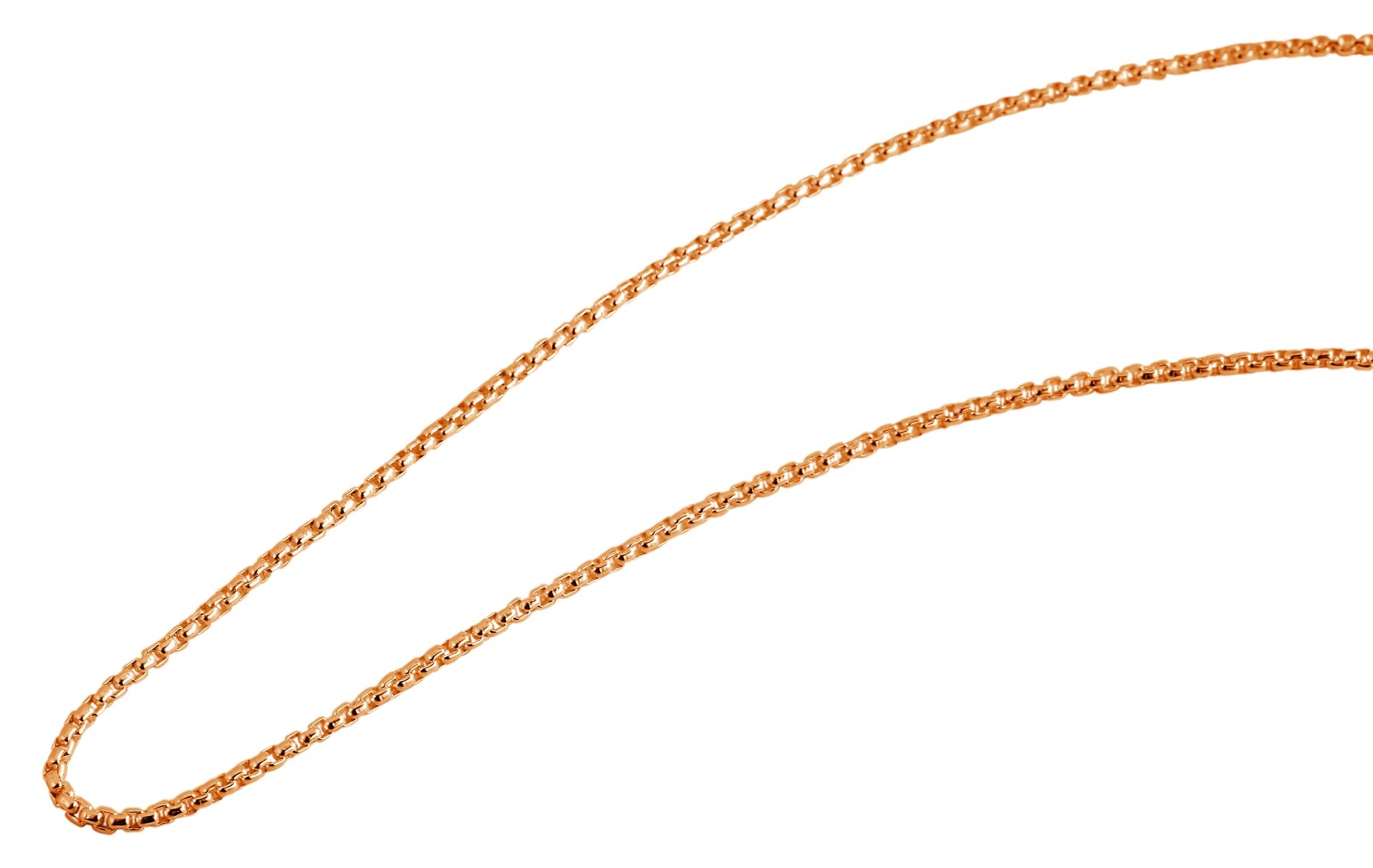 Akzent Veneziakette, Edelstahl, roségoldfarben, 50 cm