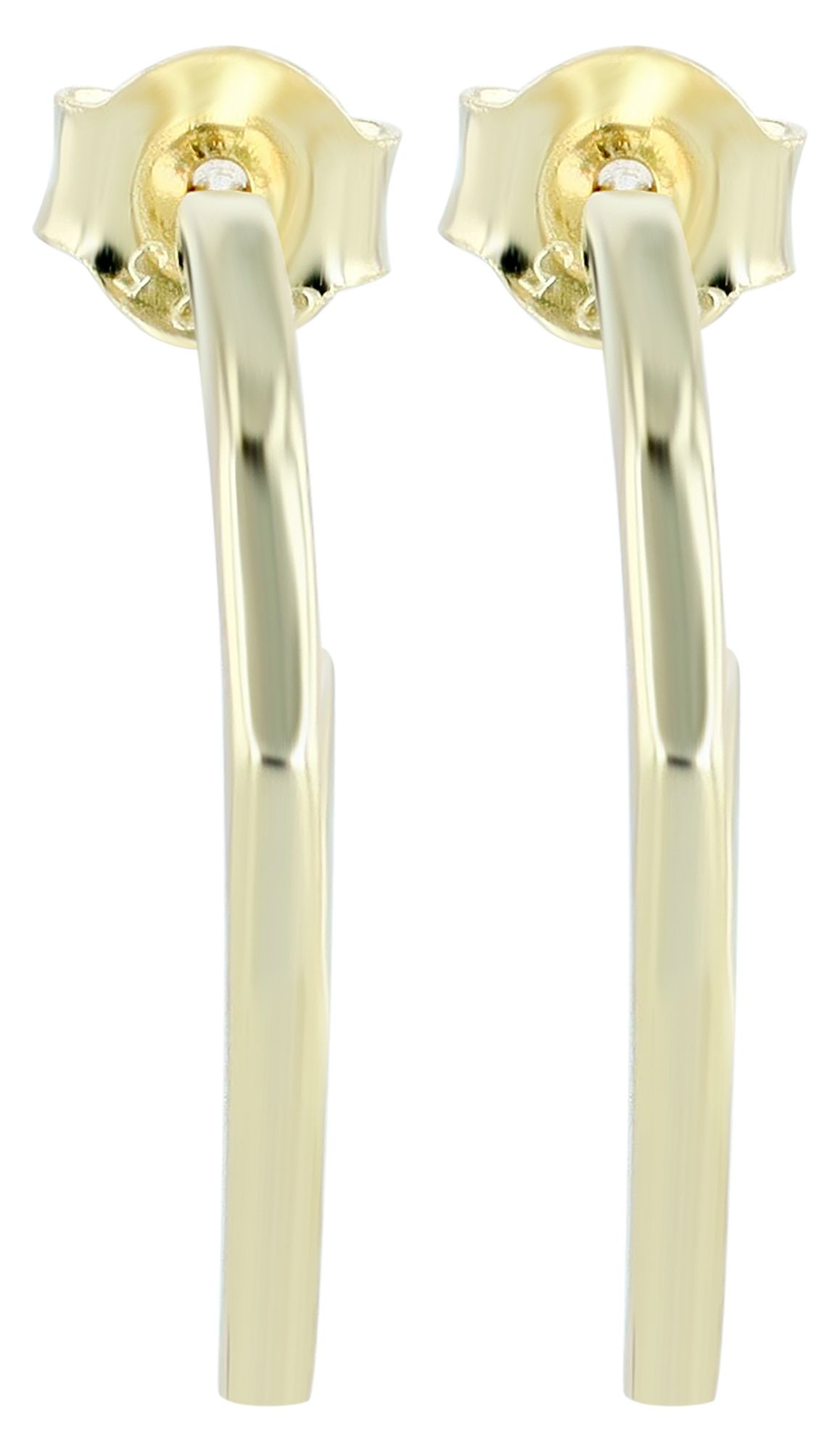 "Jessamine" 925/- Echt Silber Creole offen mit Steckverschluss, vergoldet