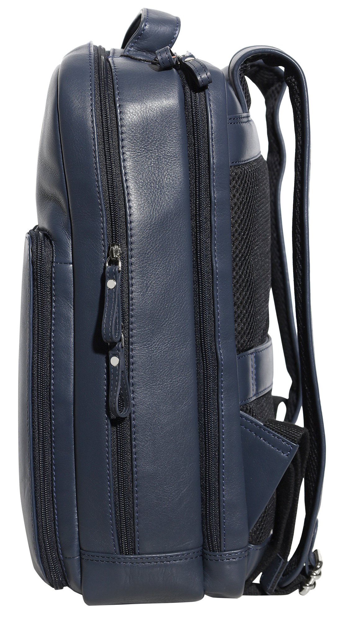 Leonardo Verrelli Echt Leder-Rucksack für Business, Alltag & Reisen, dunkelblau