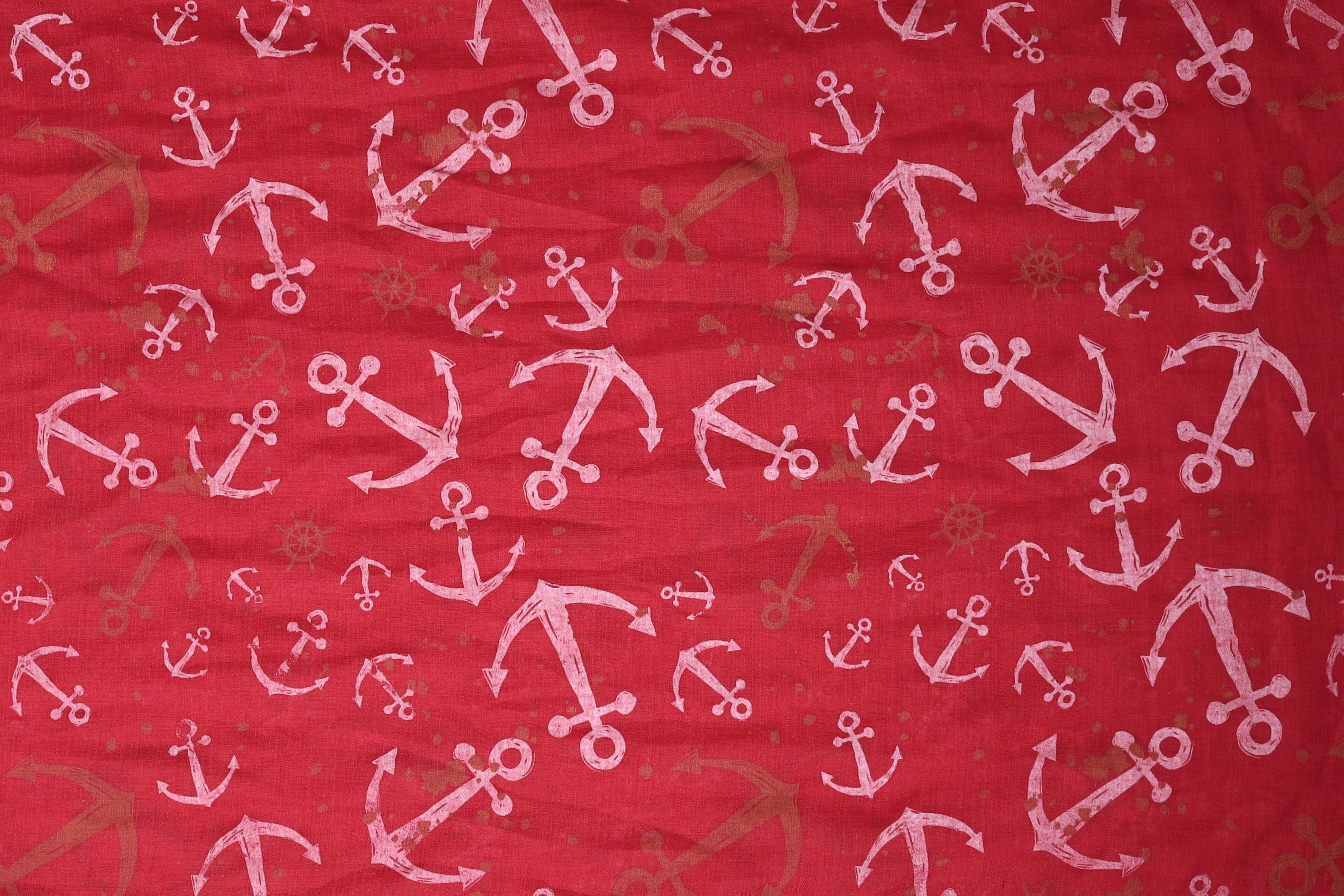Schalpaket/ Loops, 70 x 180 cm, 30% Baumwolle 70% Viskose, VE 4, rot + Anker